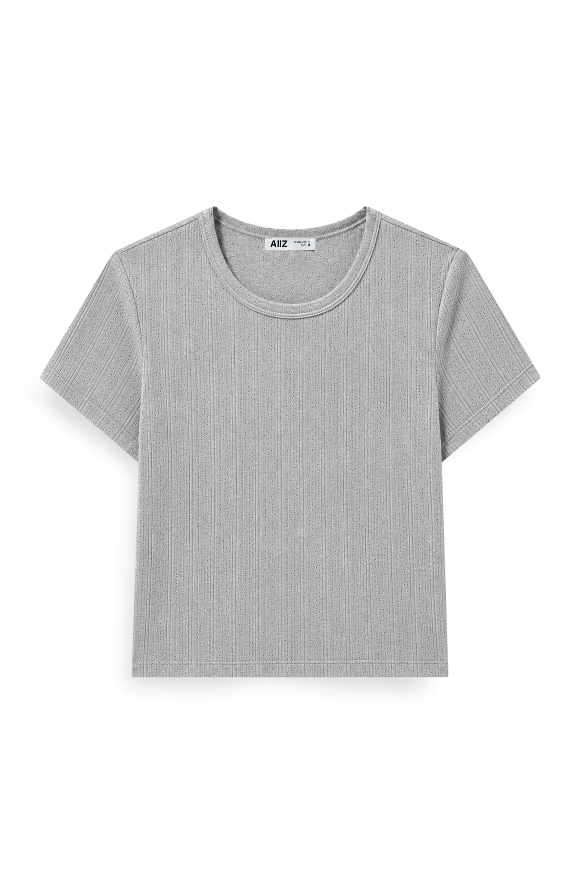 AIIZ Women's Pointelle Super Soft T-Shirt