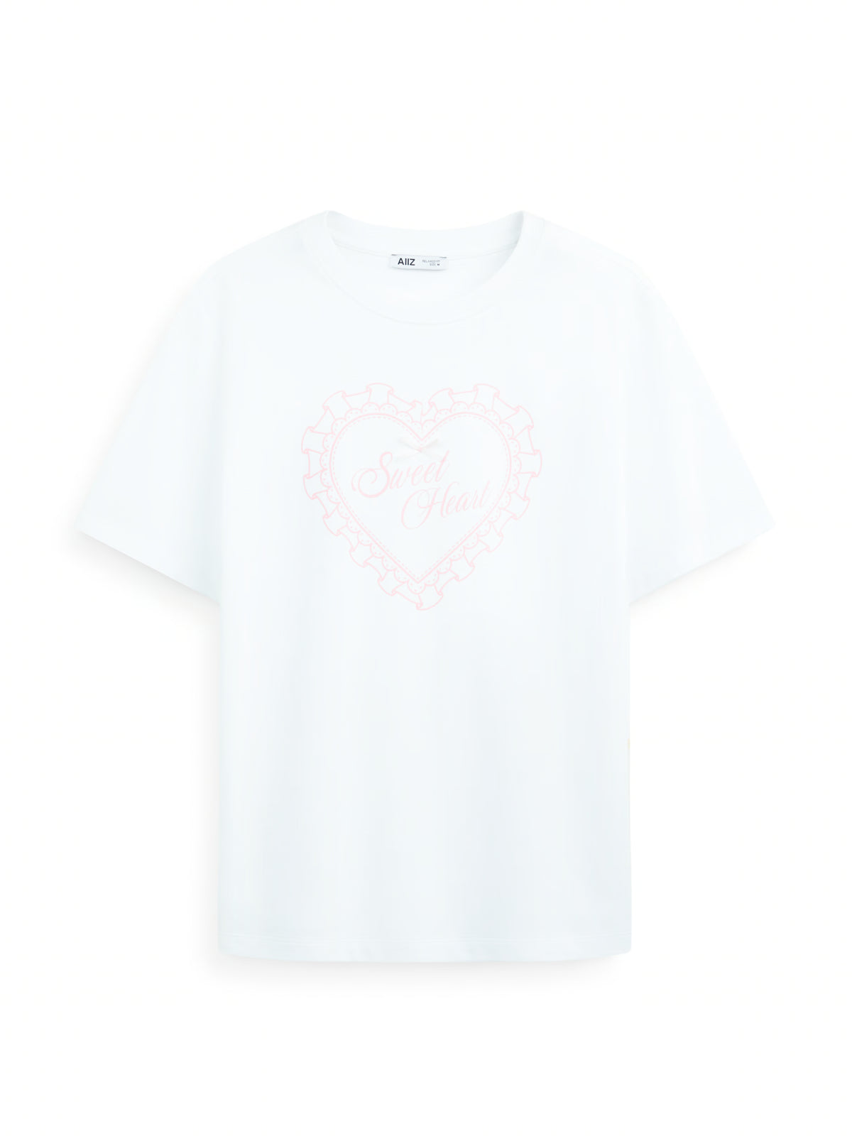 AIIZ Women's Graphic Relaxed T-Shirt (White / S)