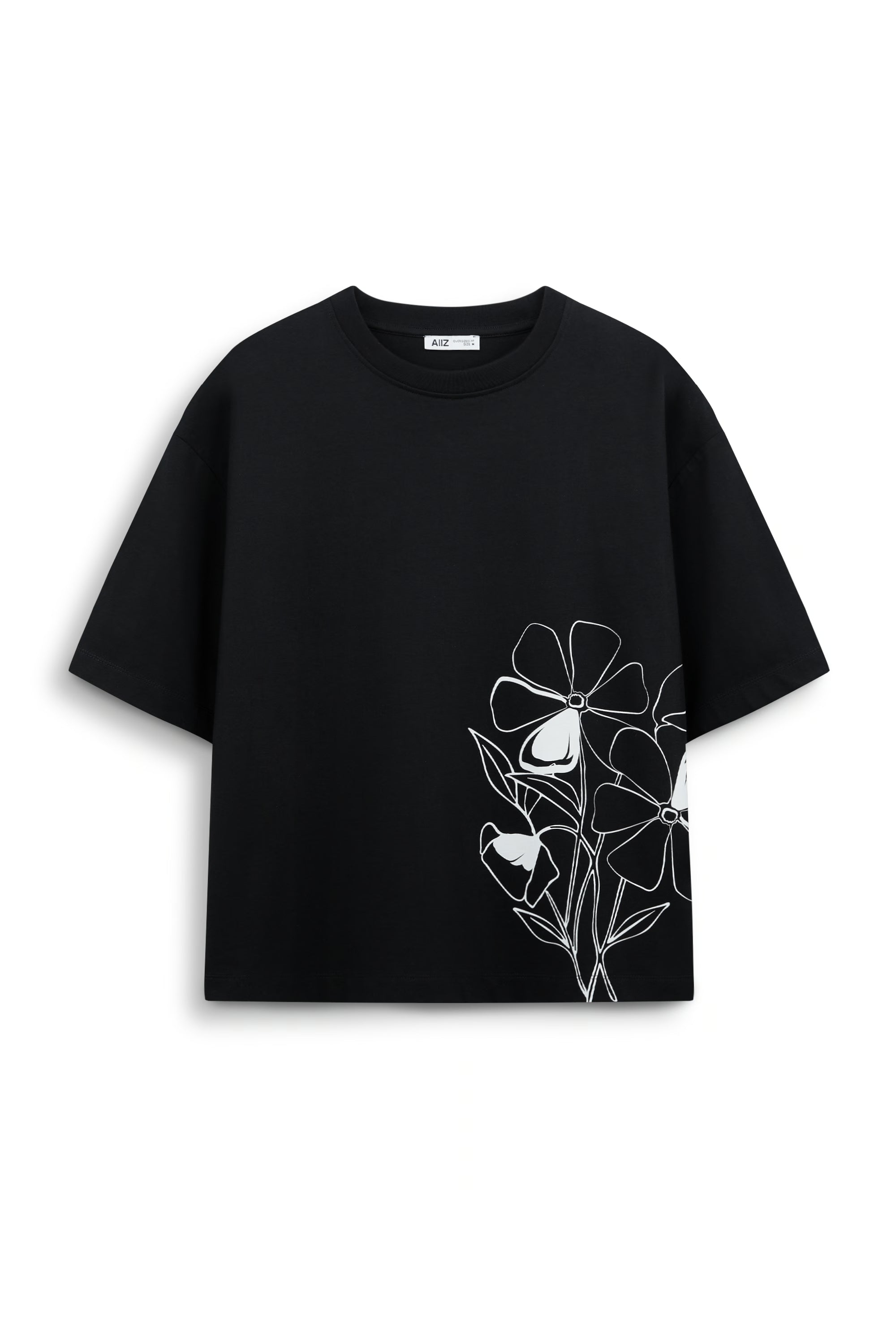 AIIZ Women's Graphic Oversized T-Shirt