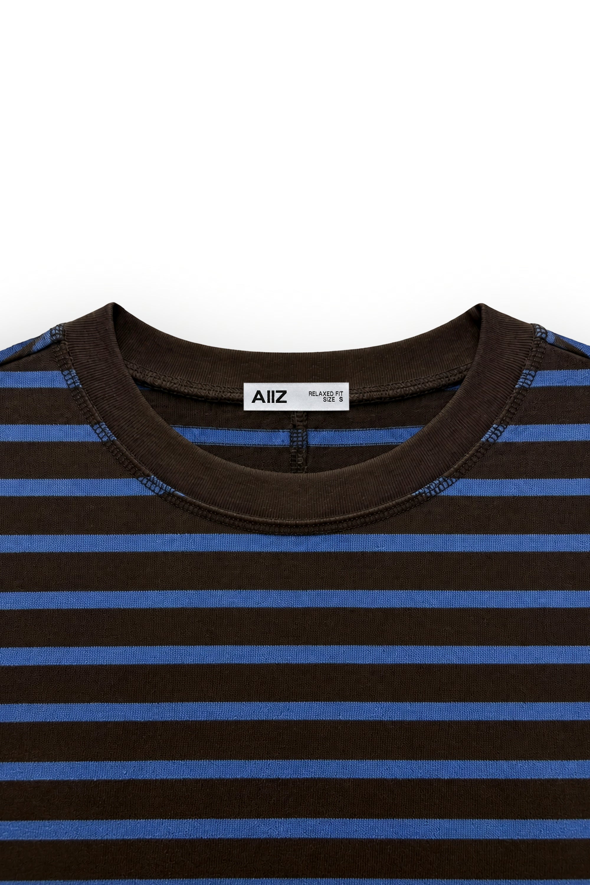 AIIZ Women's Steiped Boxy T-Shirt