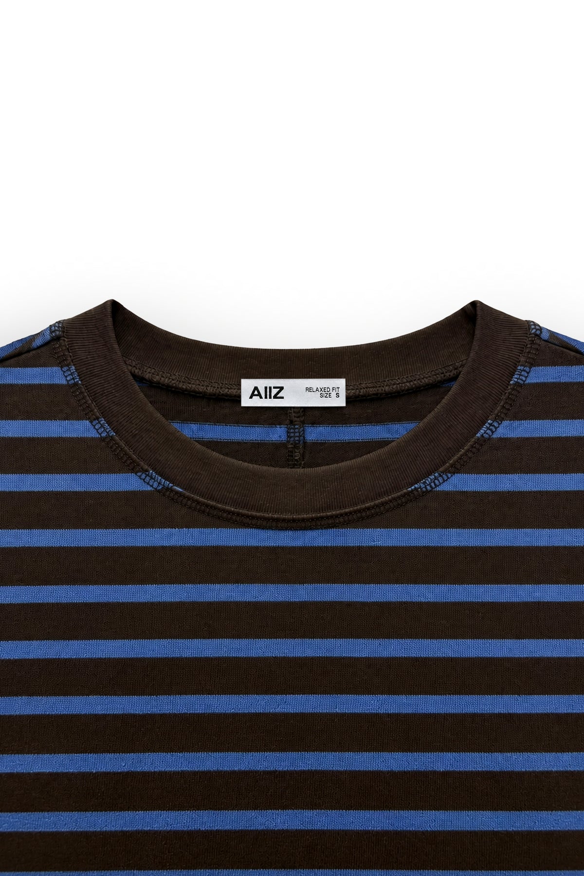 AIIZ Women's Steiped Boxy T-Shirt