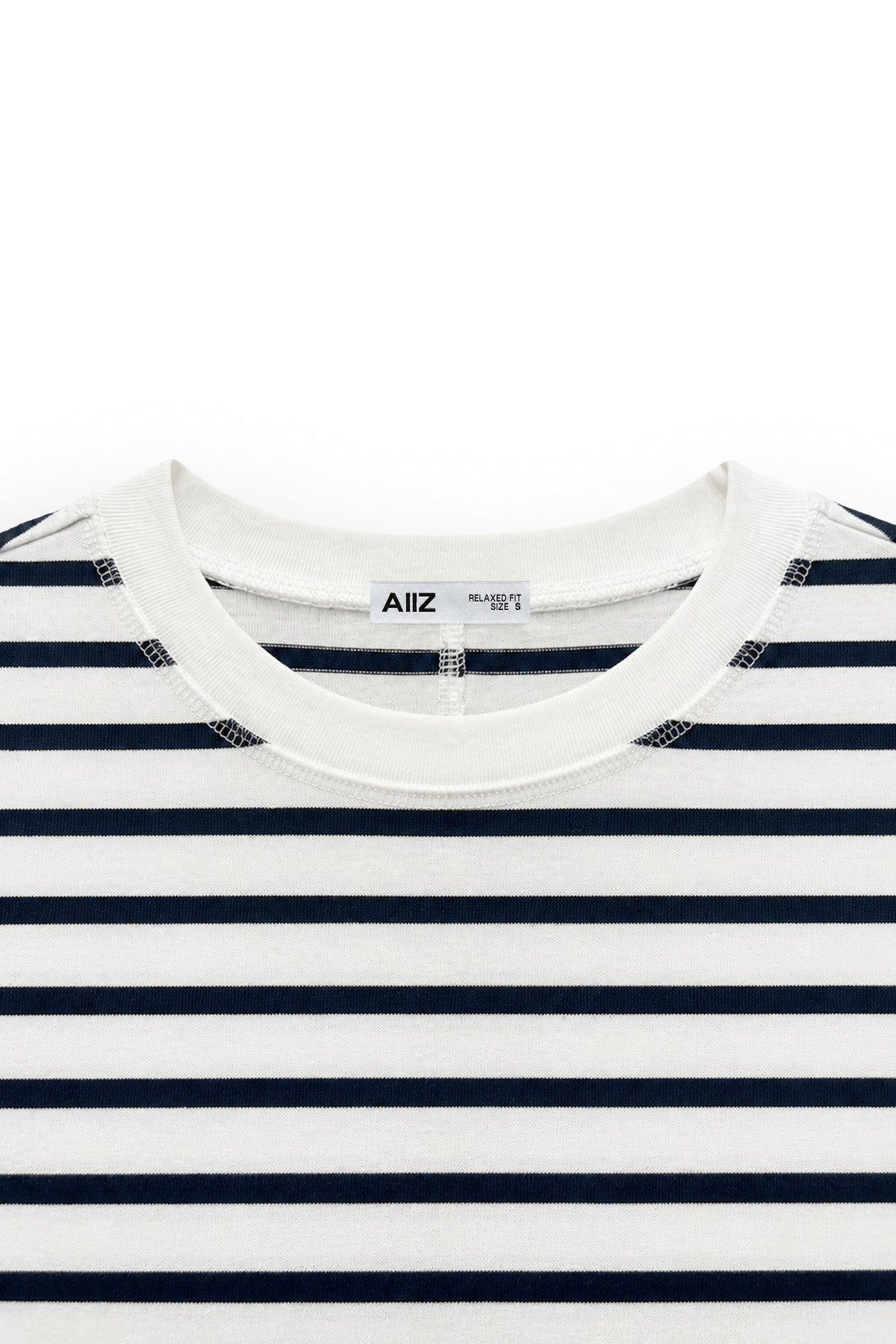 AIIZ Women's Steiped Boxy T-Shirt