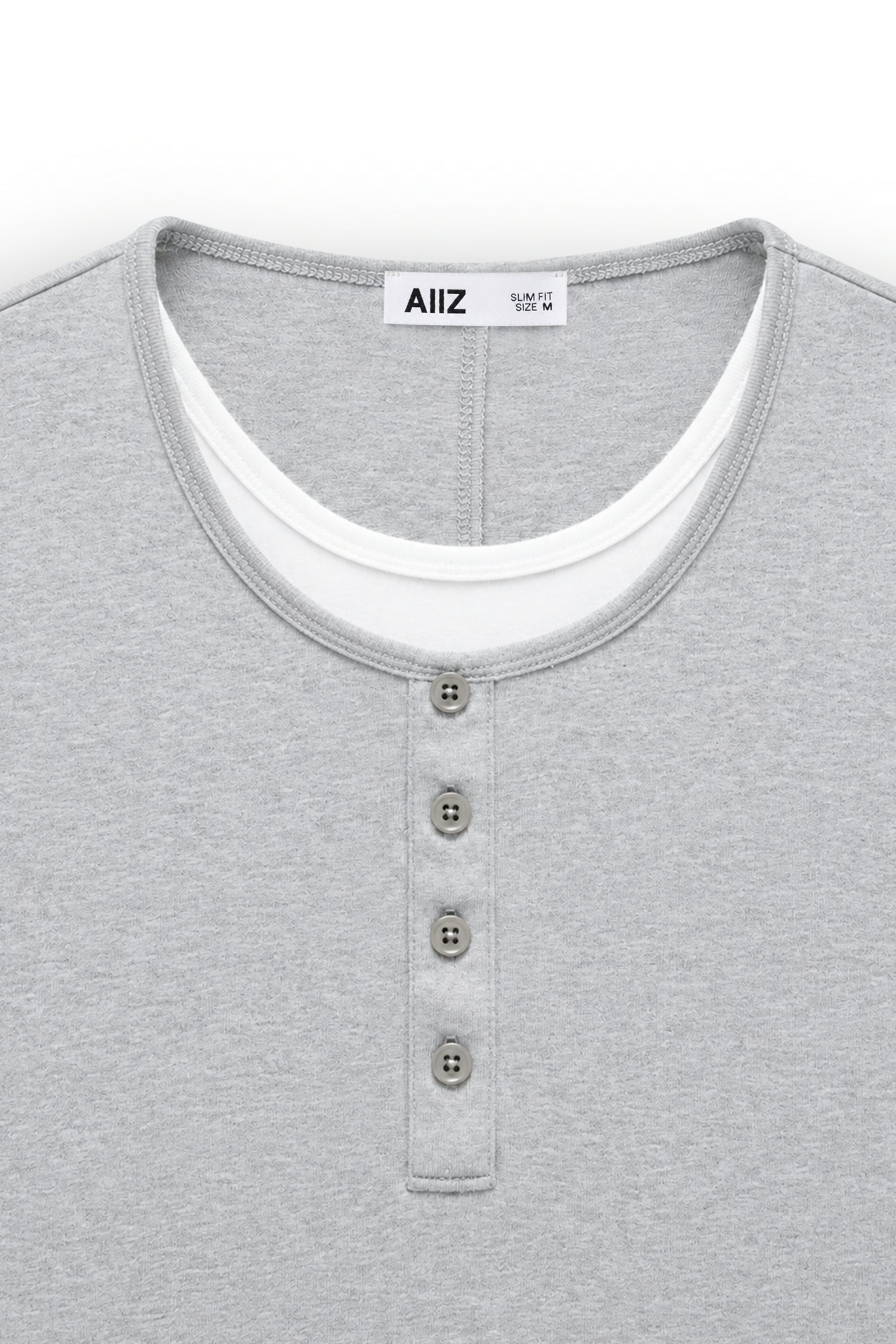 AIIZ Women's Layered Botton T-Shirt