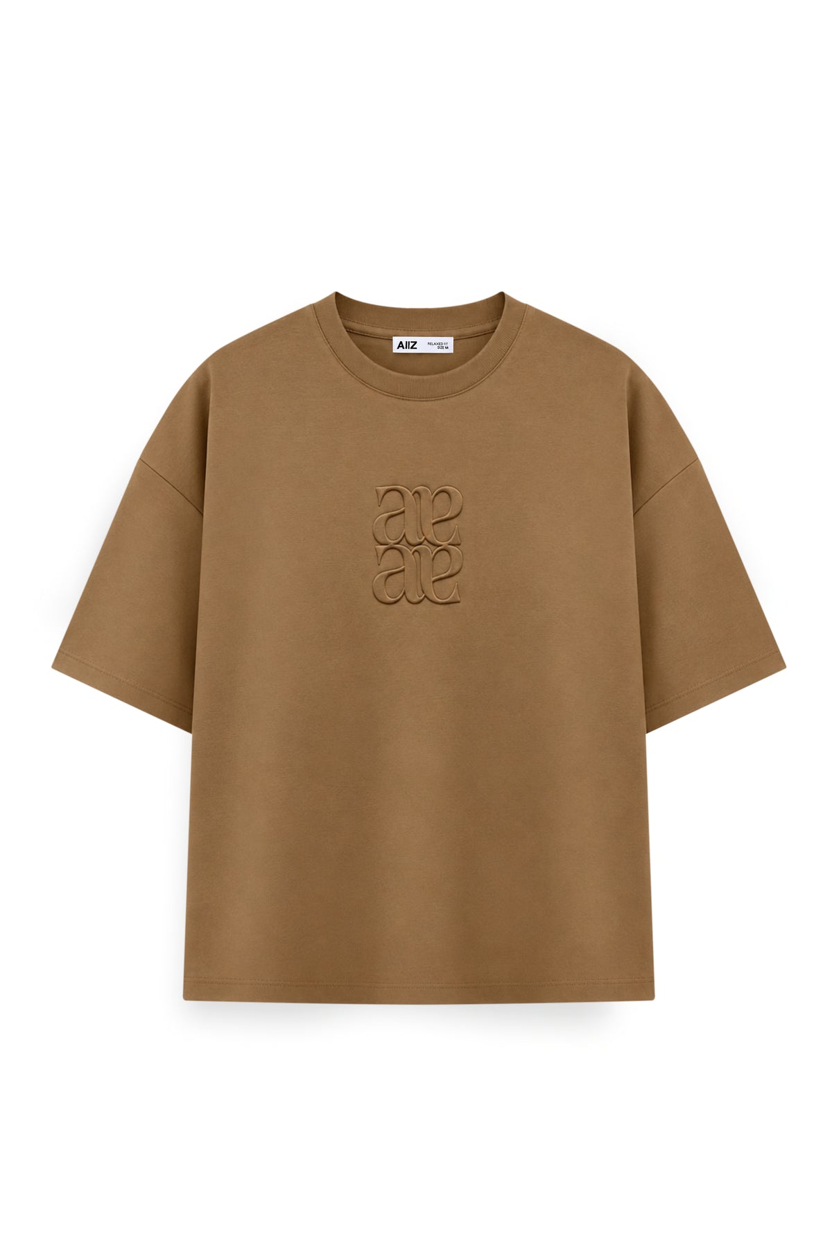 AIIZ Women's Emboss Logo T-Shirt Relaxed Fit