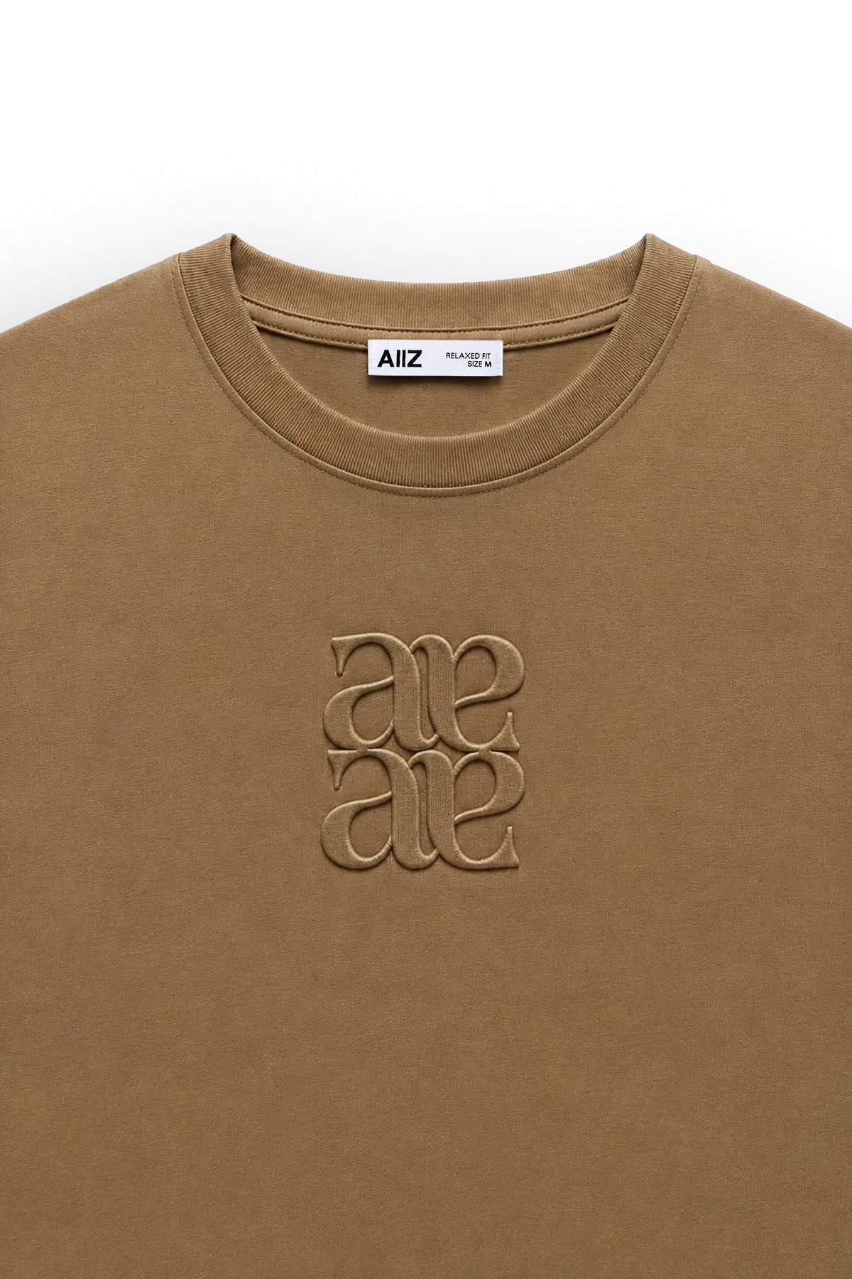 AIIZ Women's Emboss Logo T-Shirt Relaxed Fit