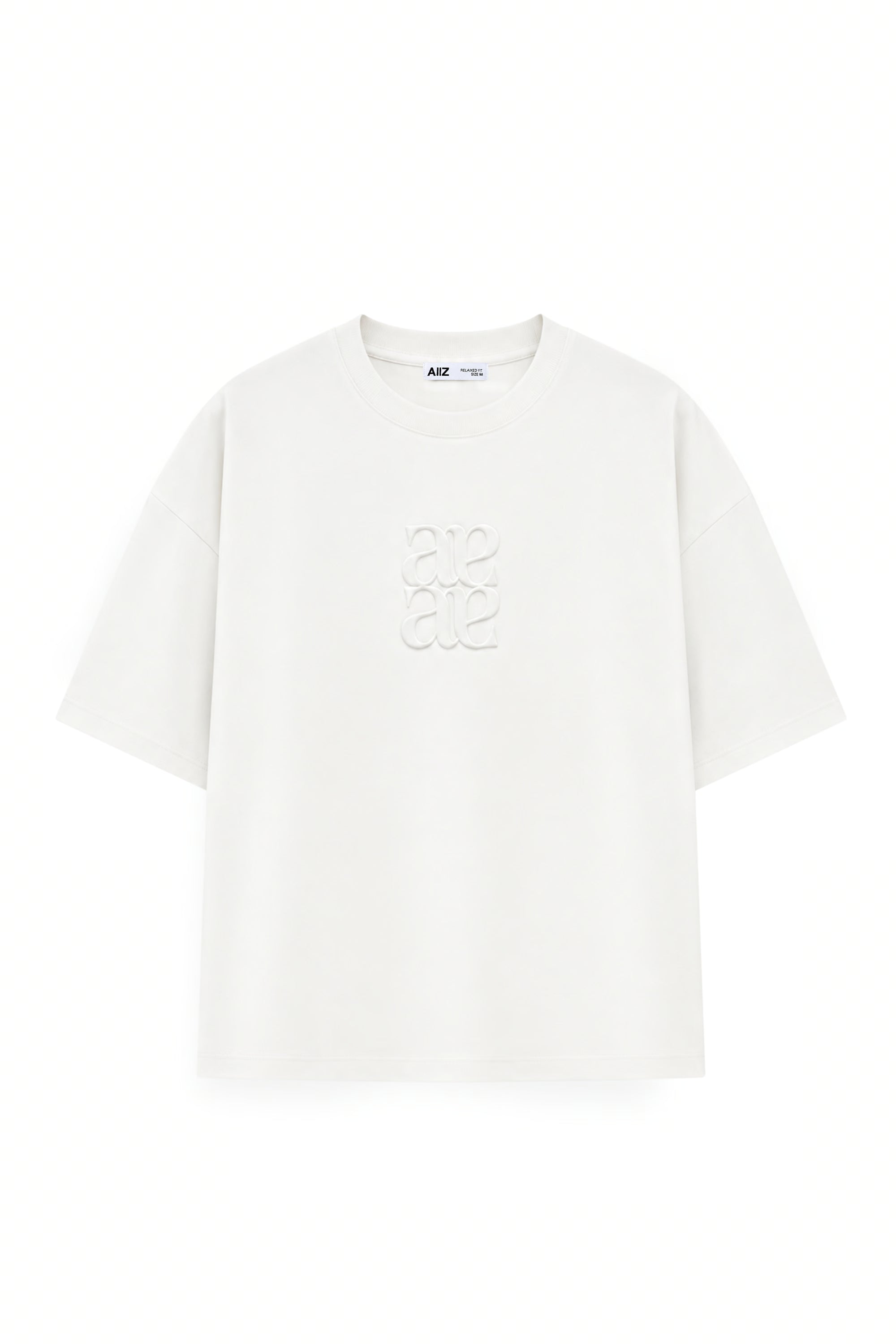 AIIZ Women's Emboss Logo T-Shirt Relaxed Fit