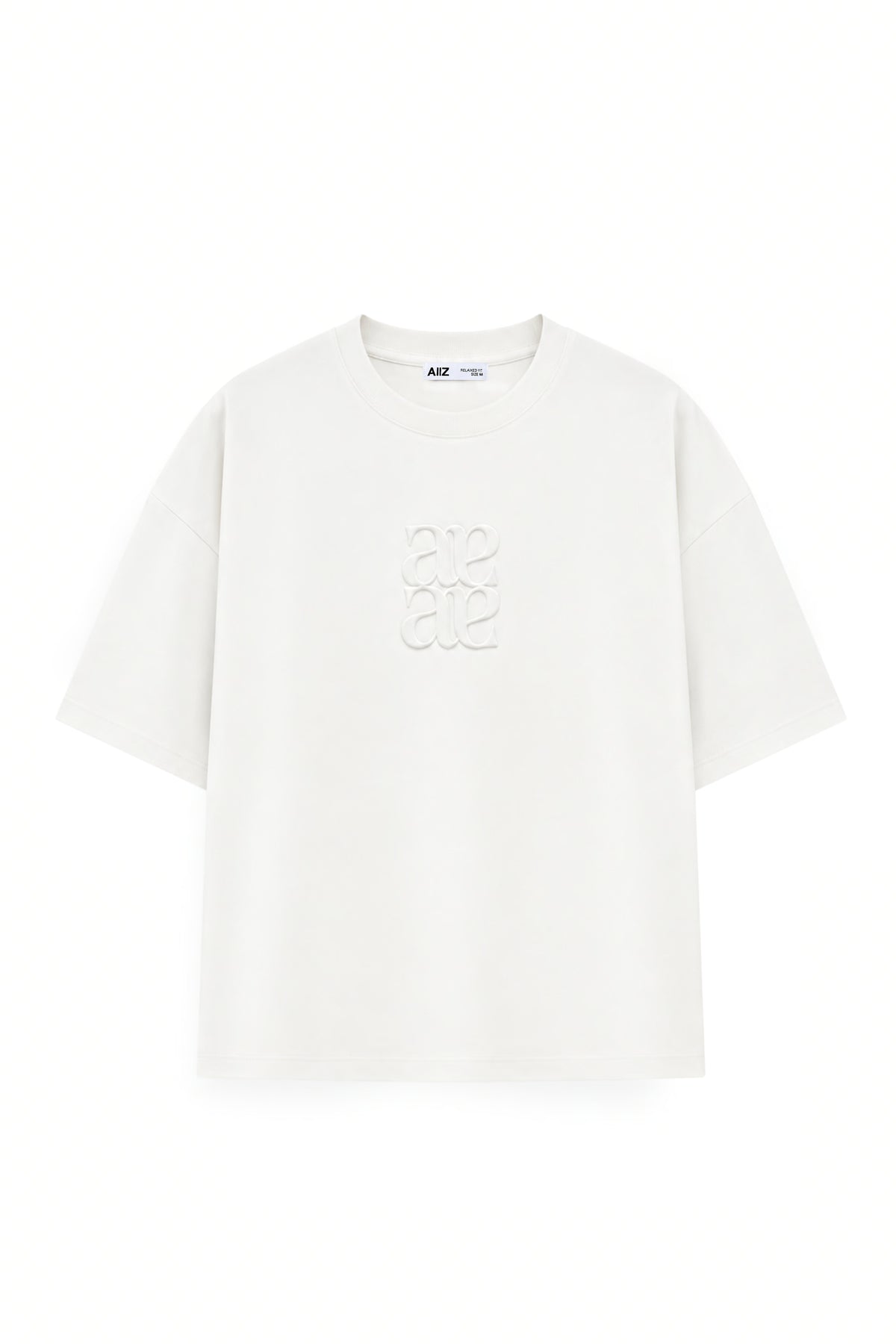 AIIZ Women's Emboss Logo T-Shirt Relaxed Fit