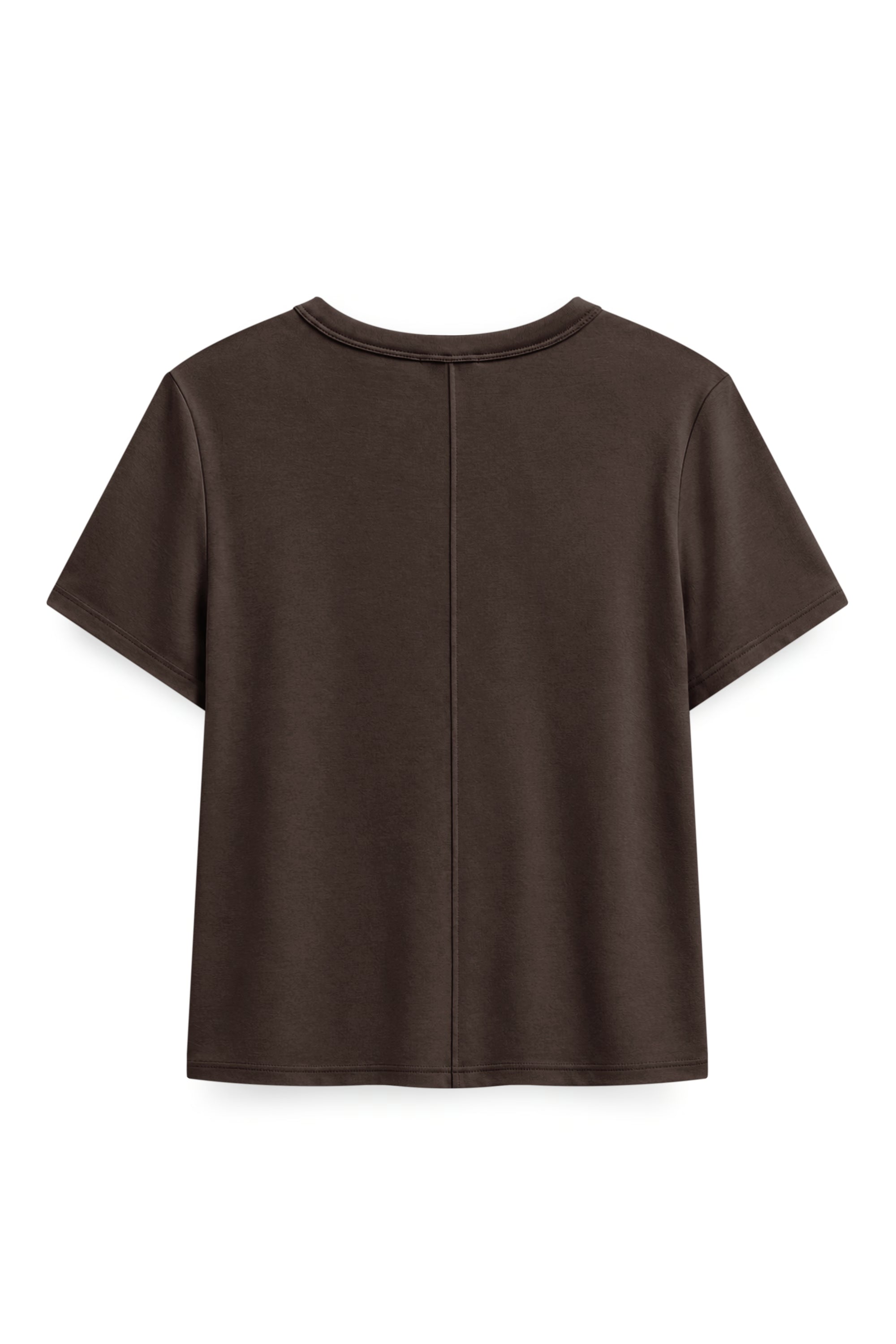 AIIZ Women's Soft Sheer Shorts Sleeves T-Shirt