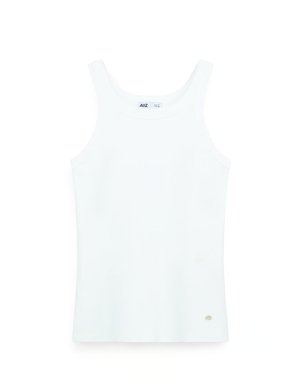 AIIZ Women's Rib Knit Tank Top (White / S)