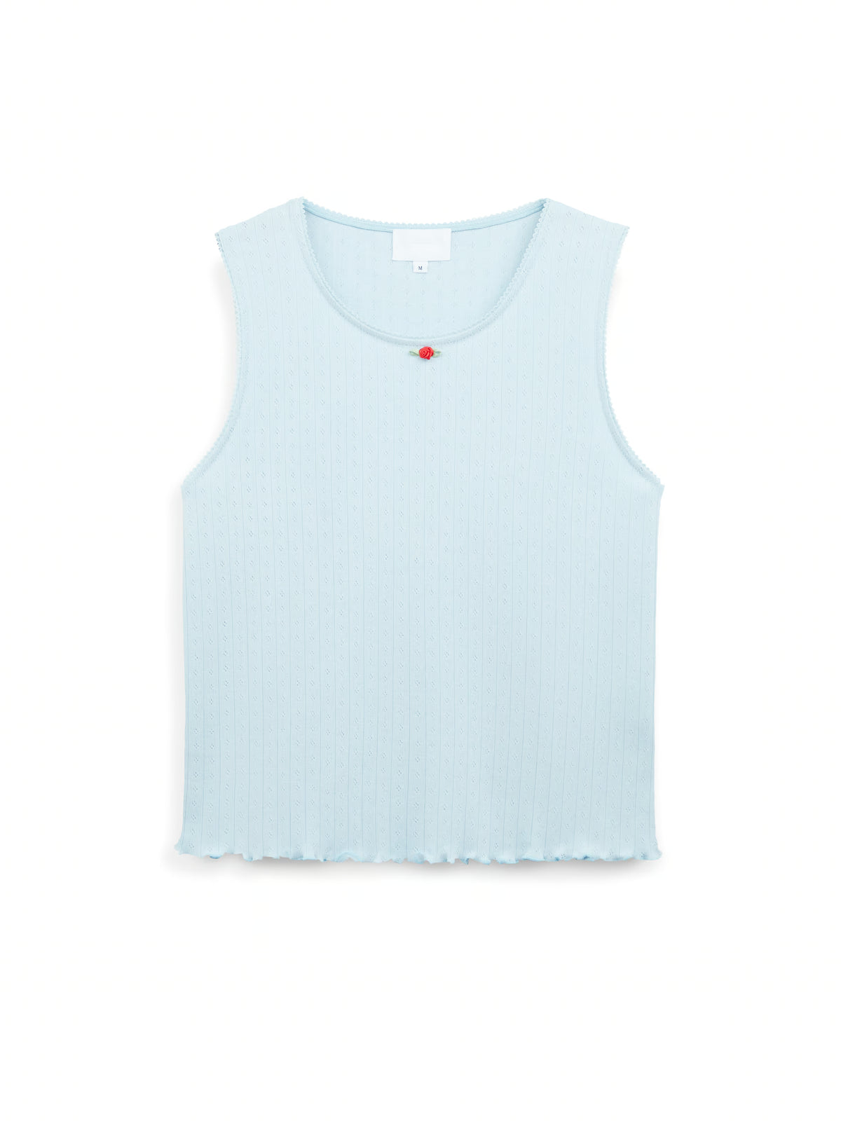 AIIZ (a.moment) Pointelle Sleeveless Top (Light Blue / XS)