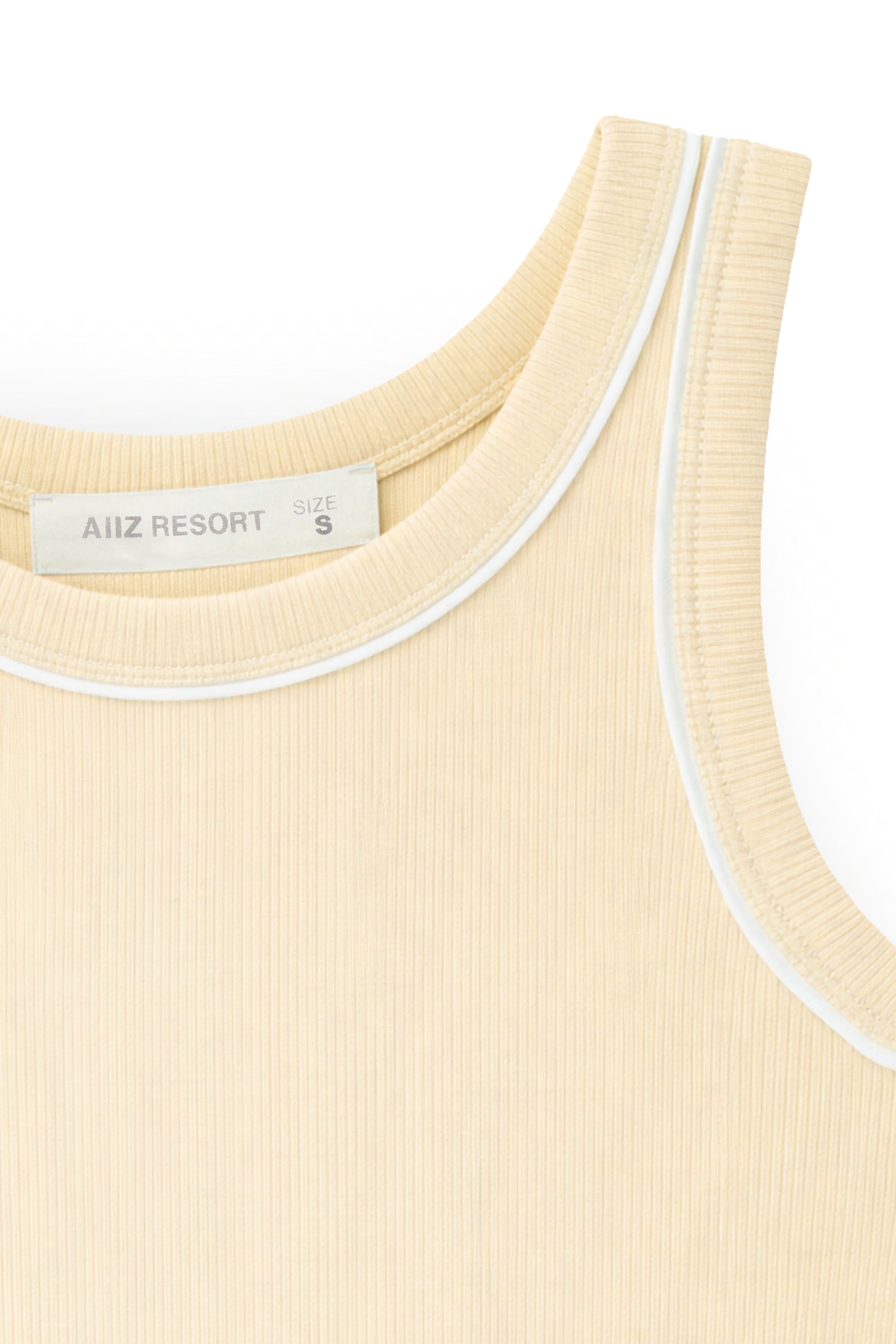 AIIZ Women's Tipping Rib Tank Top