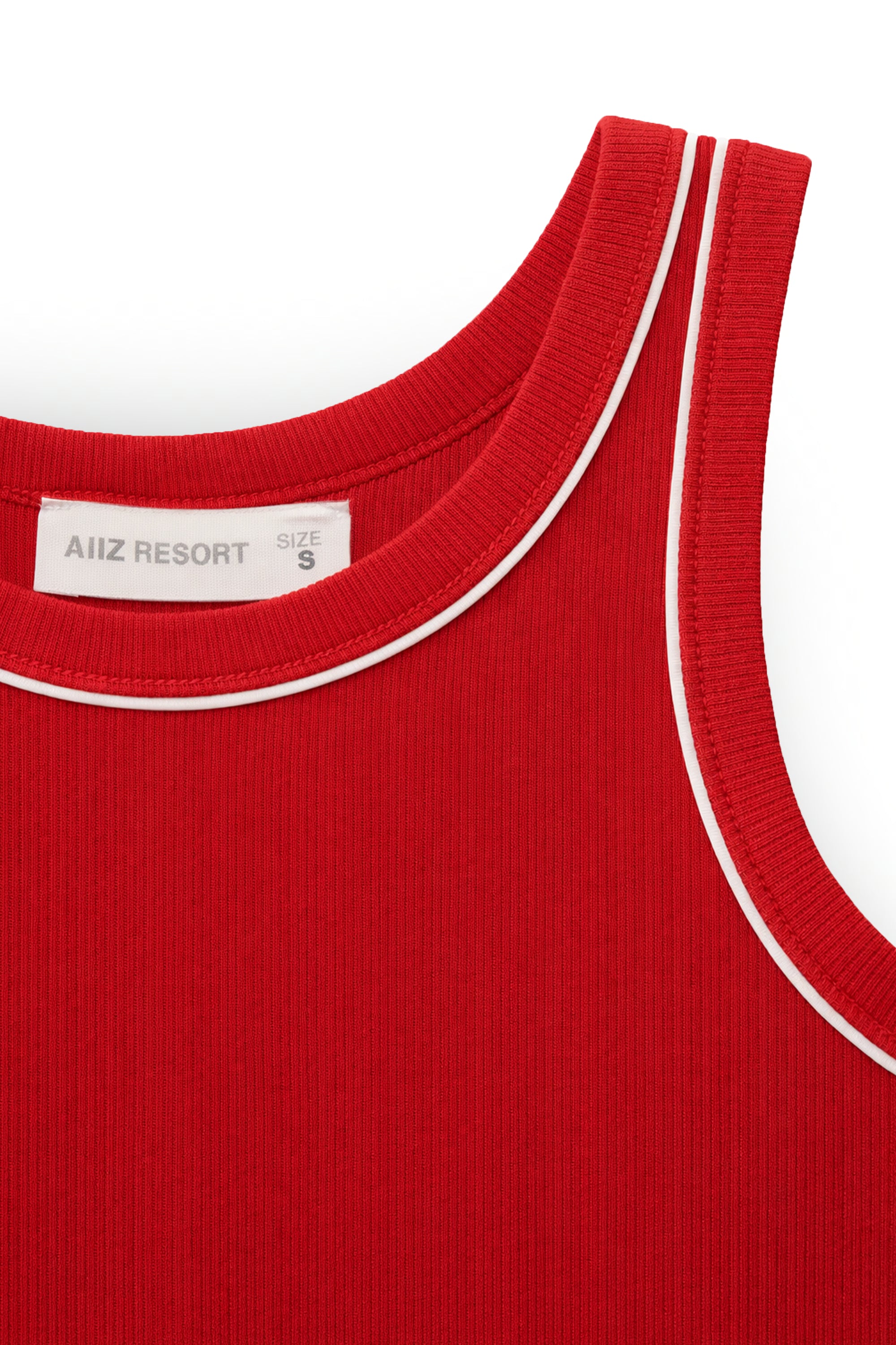 AIIZ Women's Tipping Rib Tank Top