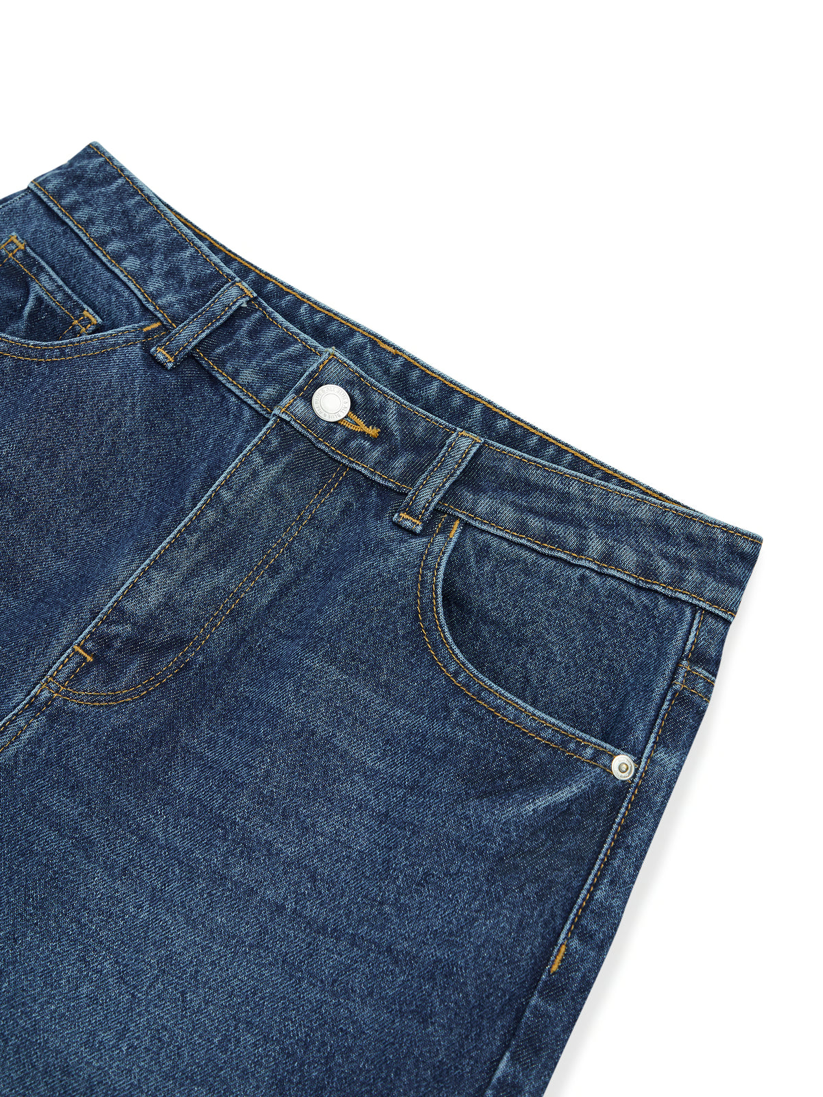 AIIZ Women's High Waist Straight Long Denim