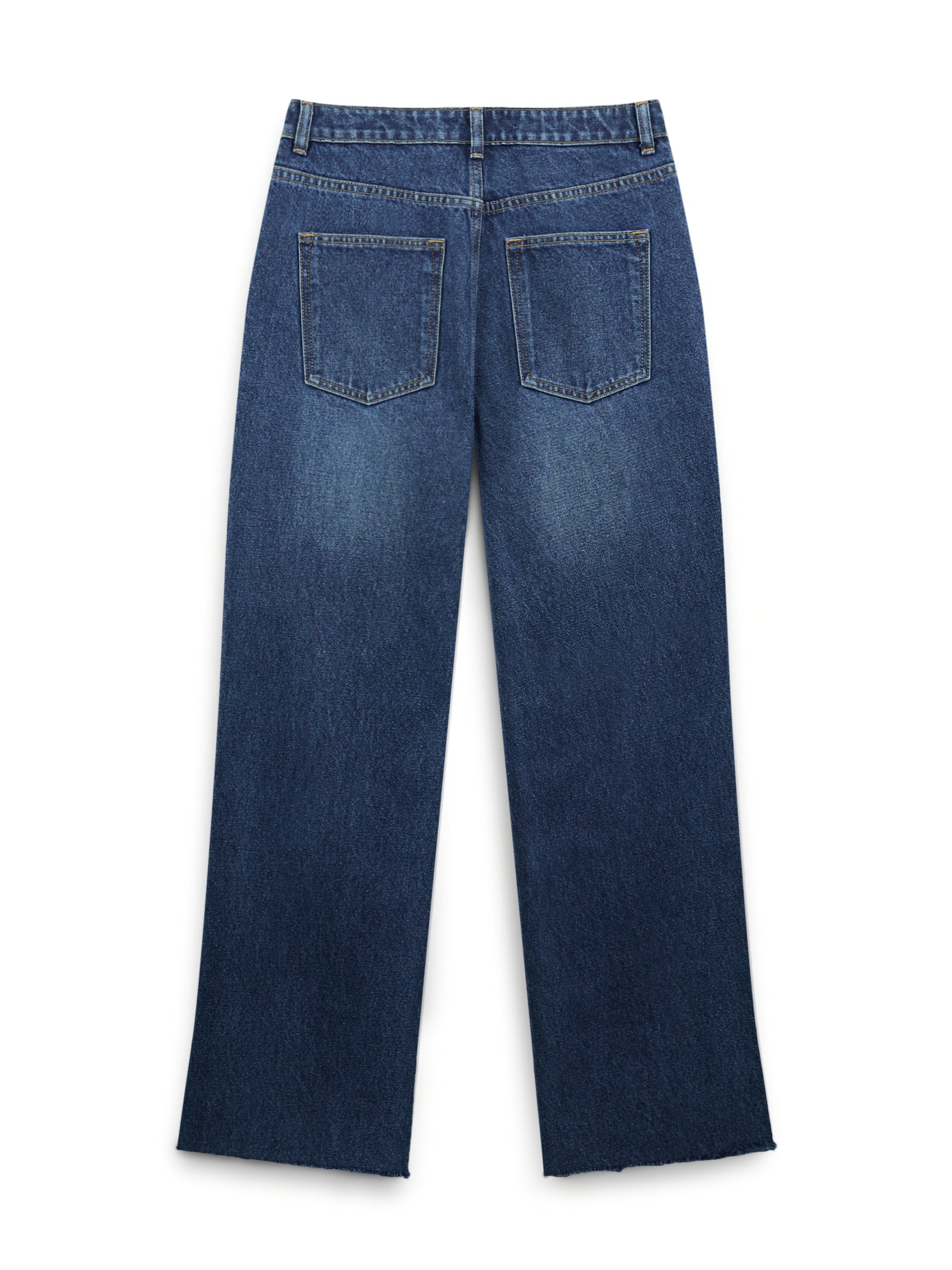AIIZ Women's High Waist Straight Long Denim