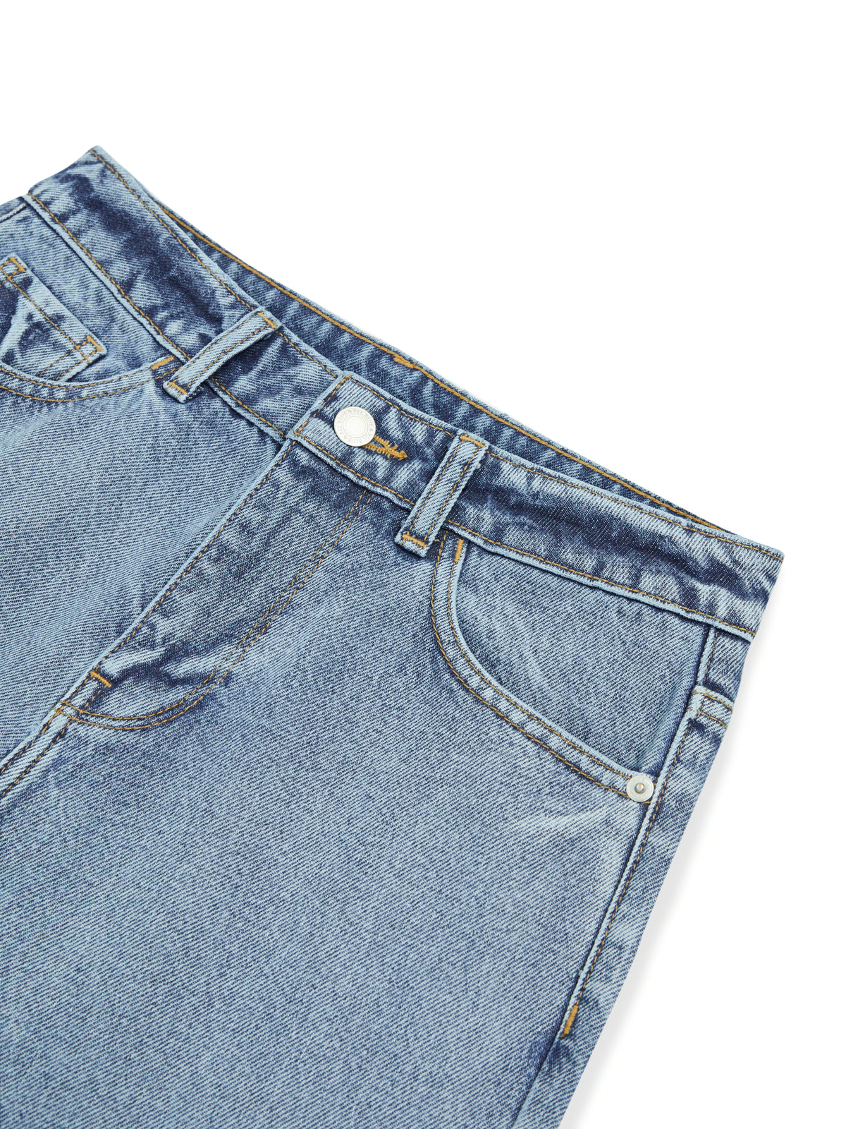 AIIZ Women's High Waist Straight Long Denim