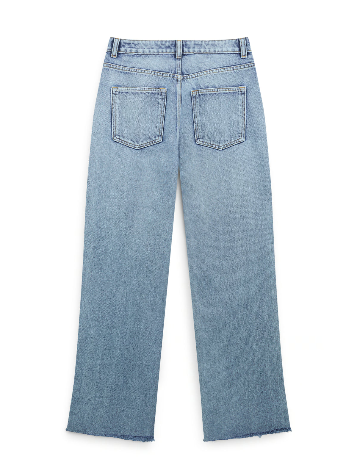 AIIZ Women's High Waist Straight Long Denim