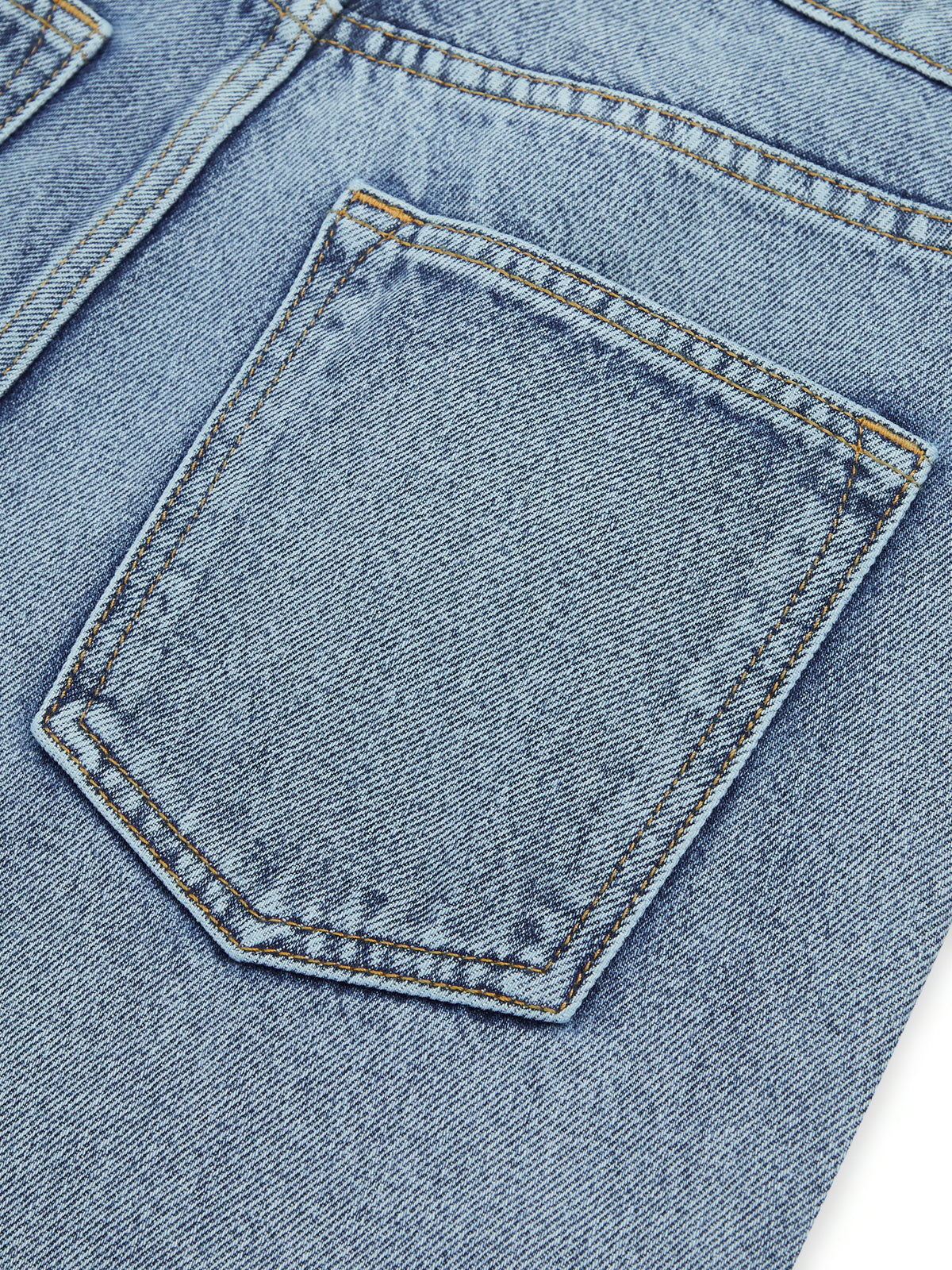 AIIZ Women's High Waist Straight Long Denim