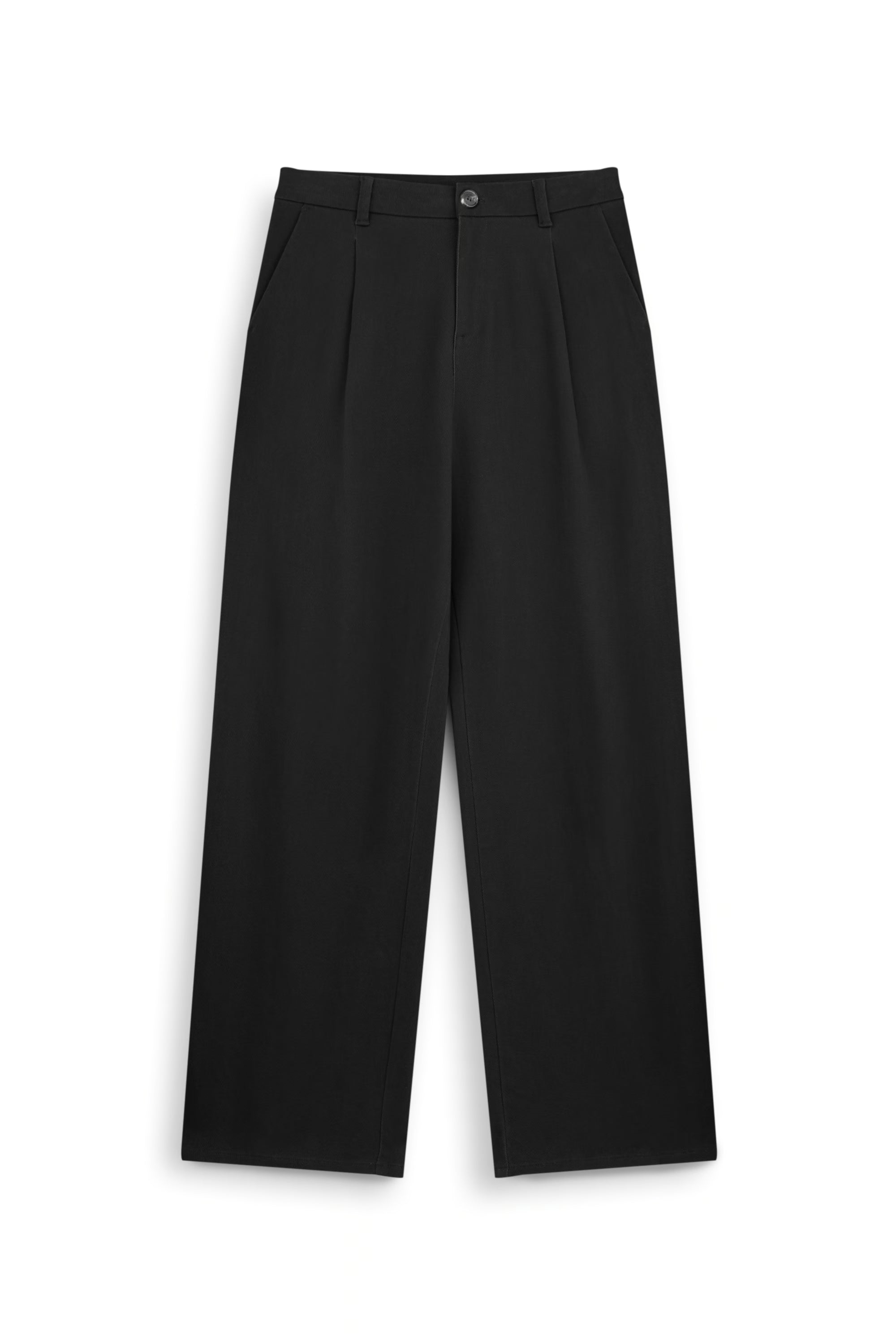 AIIZ Women's Pleated Straight Leg Pants (Black / 25)