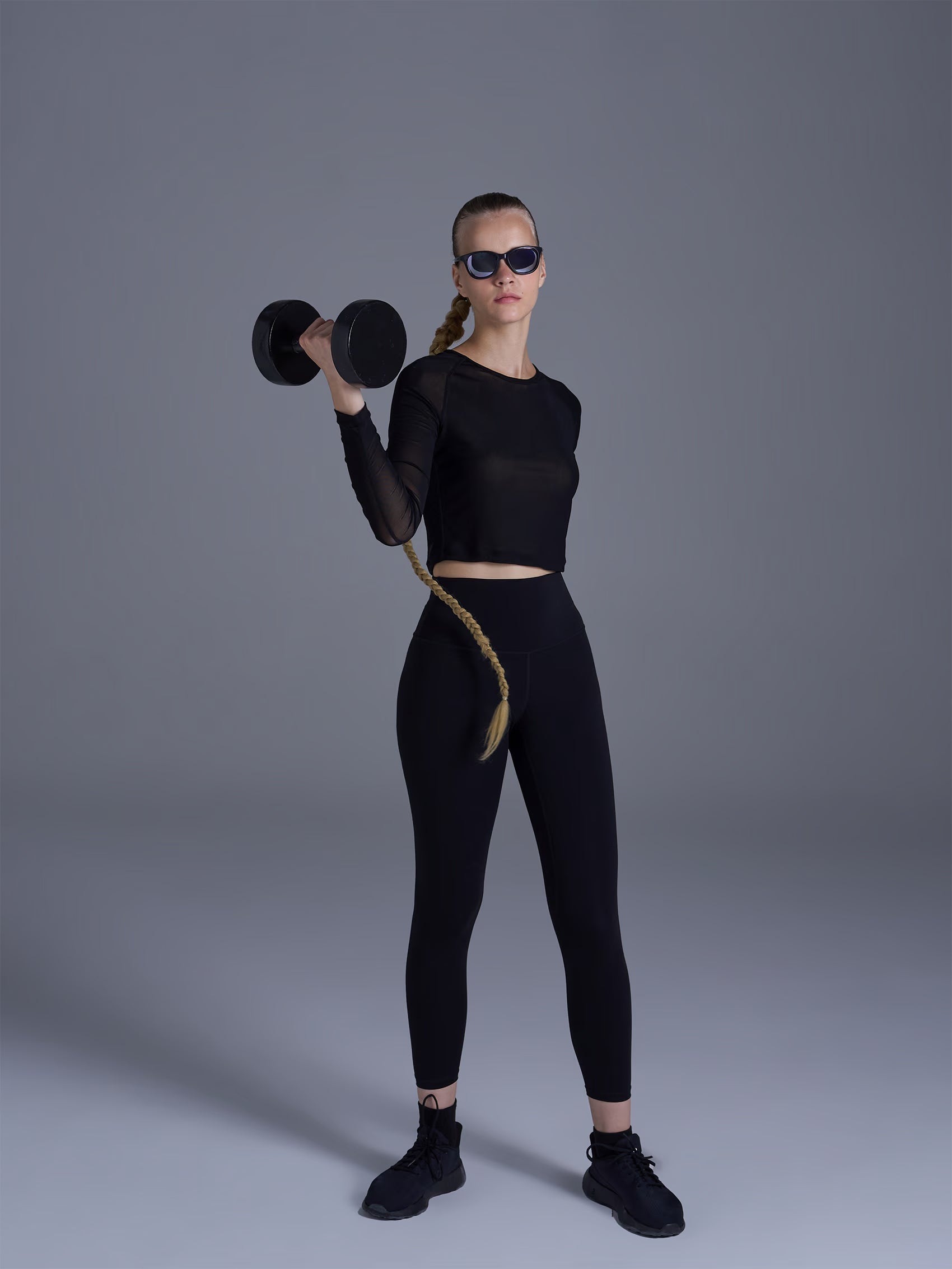 AIIZ Women's High-Rise Pants (Black / S)