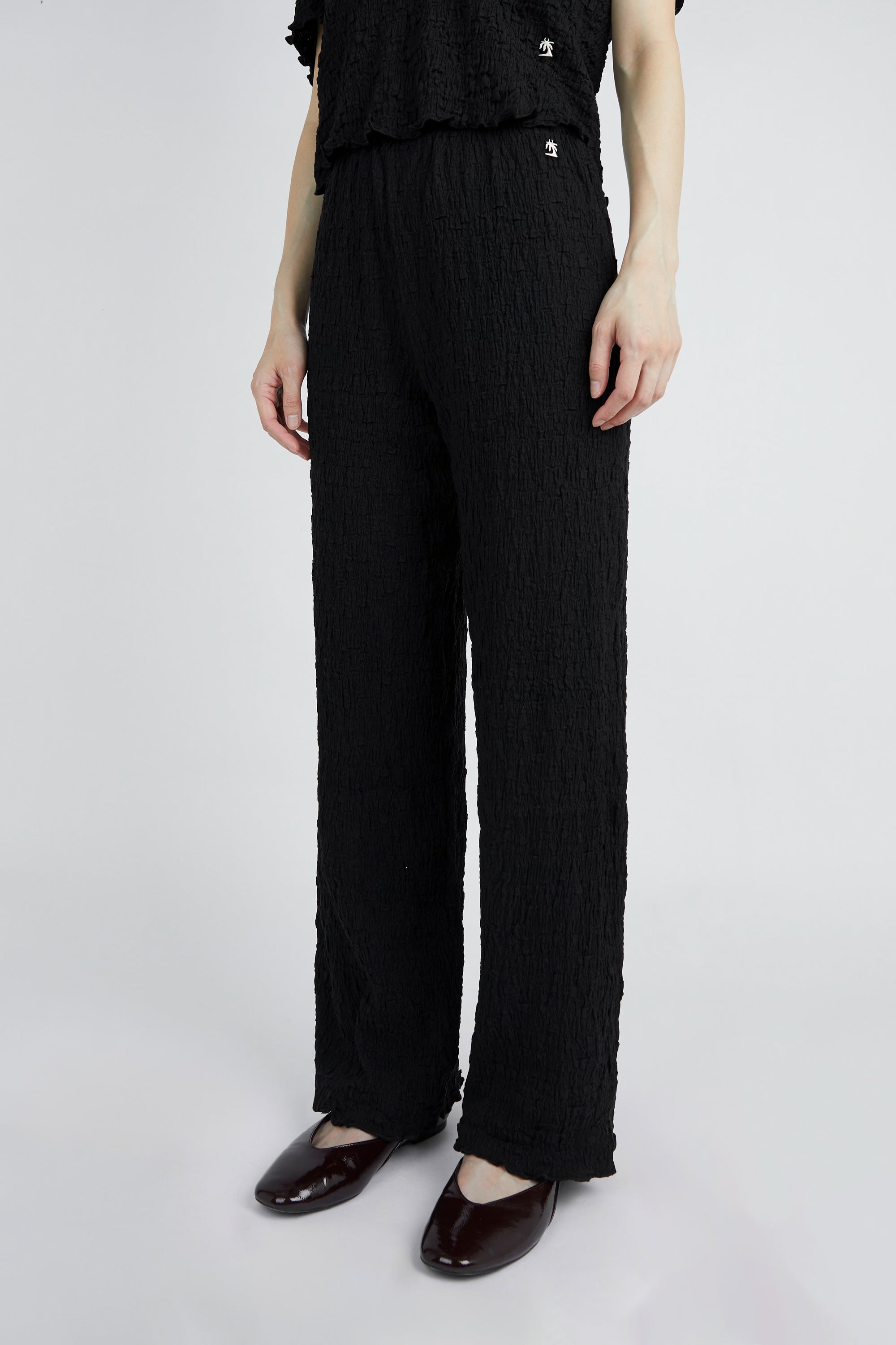 AIIZ Women's Crinkle Texture Easy Pants