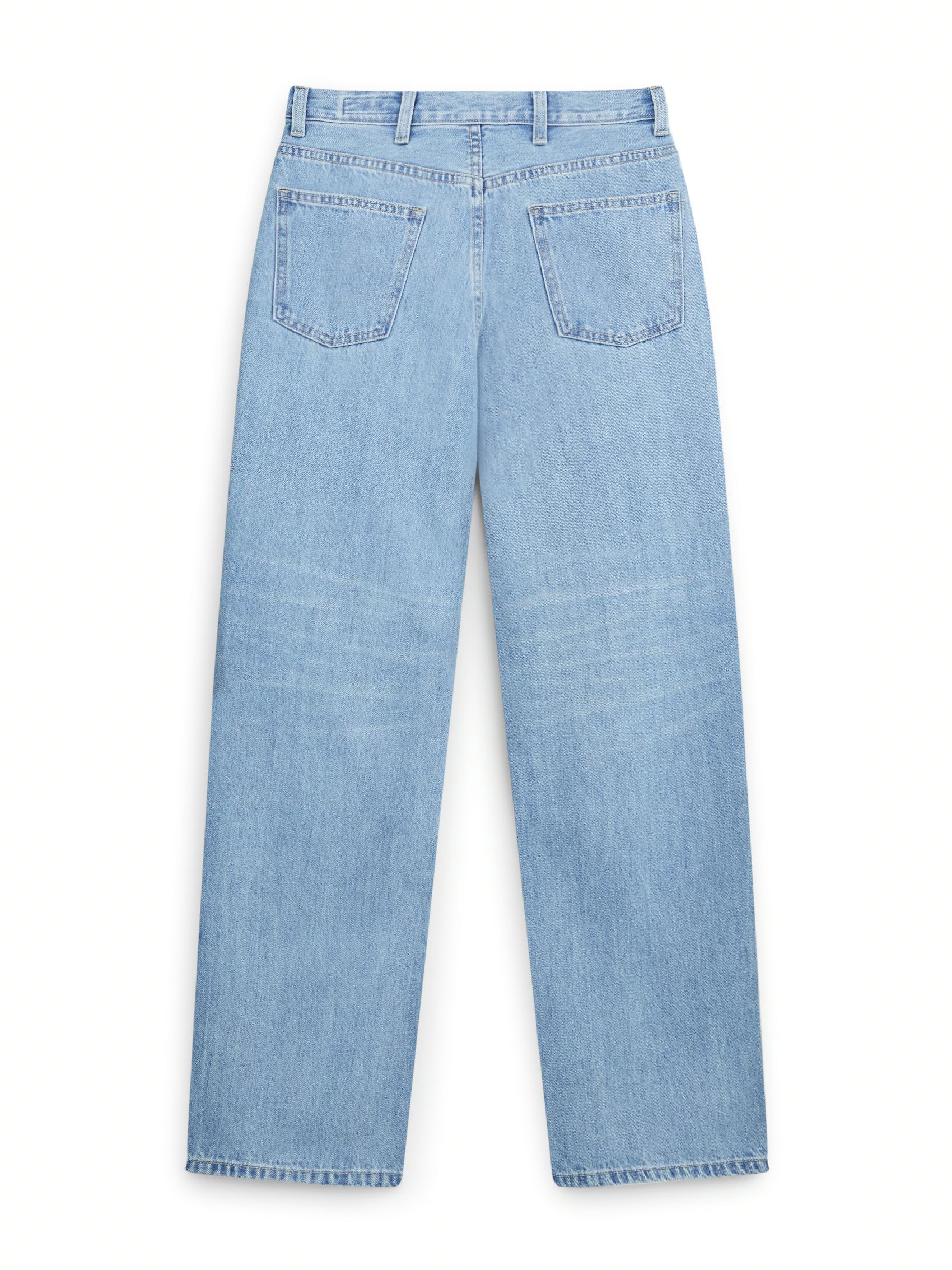 AIIZ Women's Denim Pants Relaxed Mid Rise