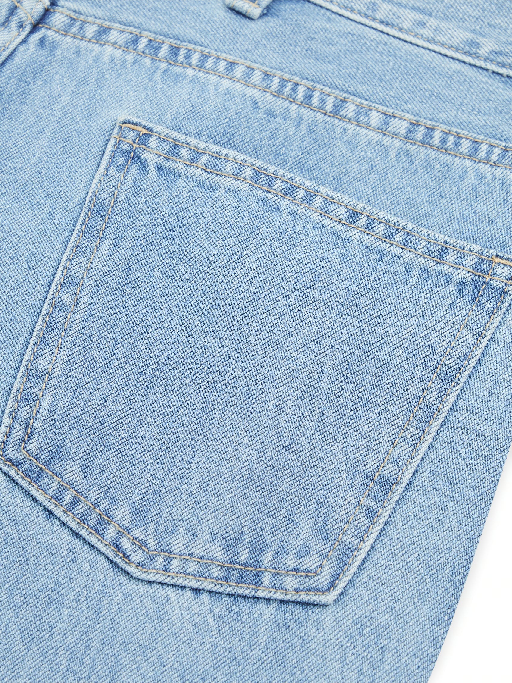 AIIZ Women's Denim Pants Relaxed Mid Rise