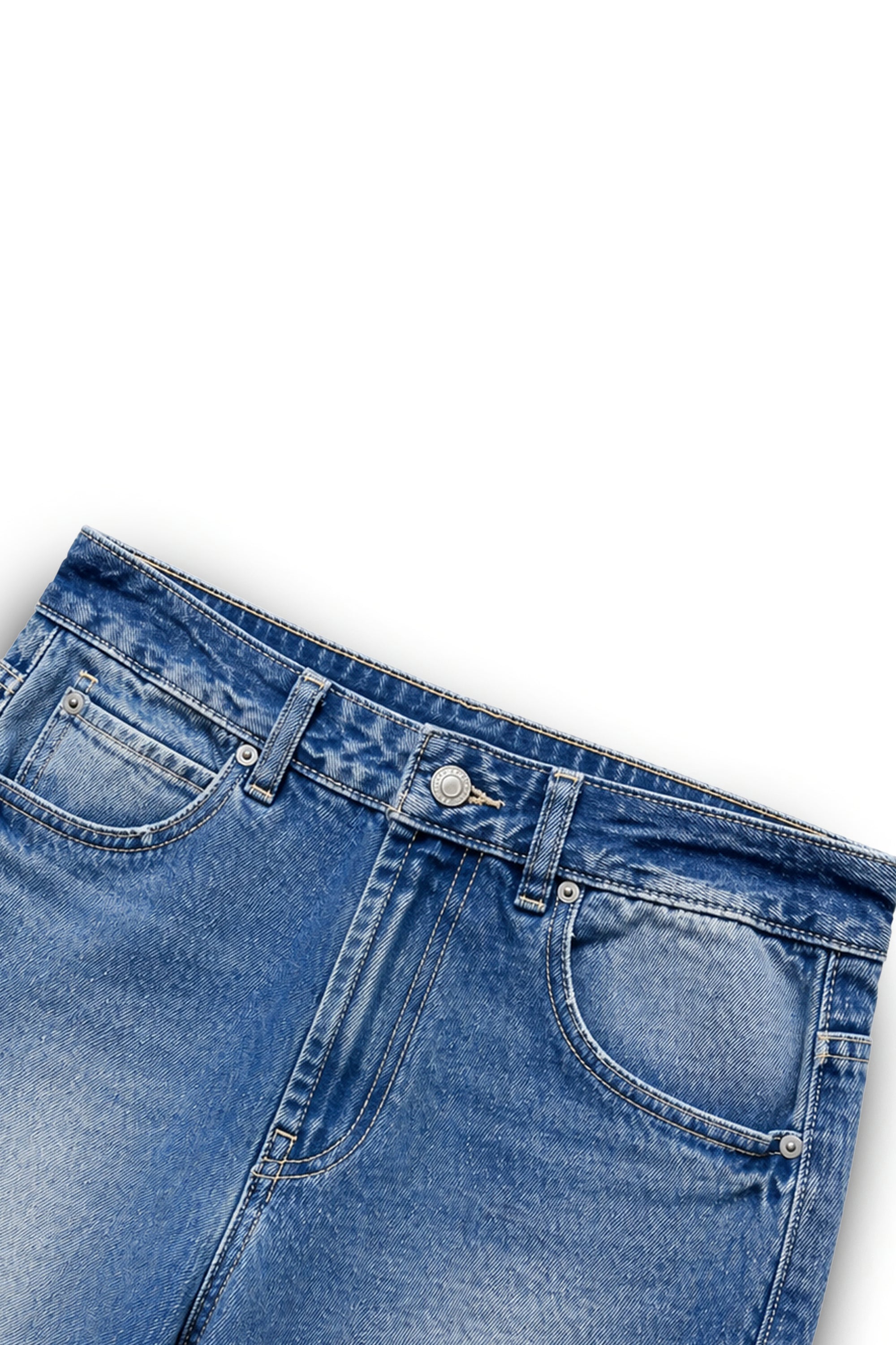AIIZ Women’s Denim Bermuda Shorts Boyfriend-100% Cotton