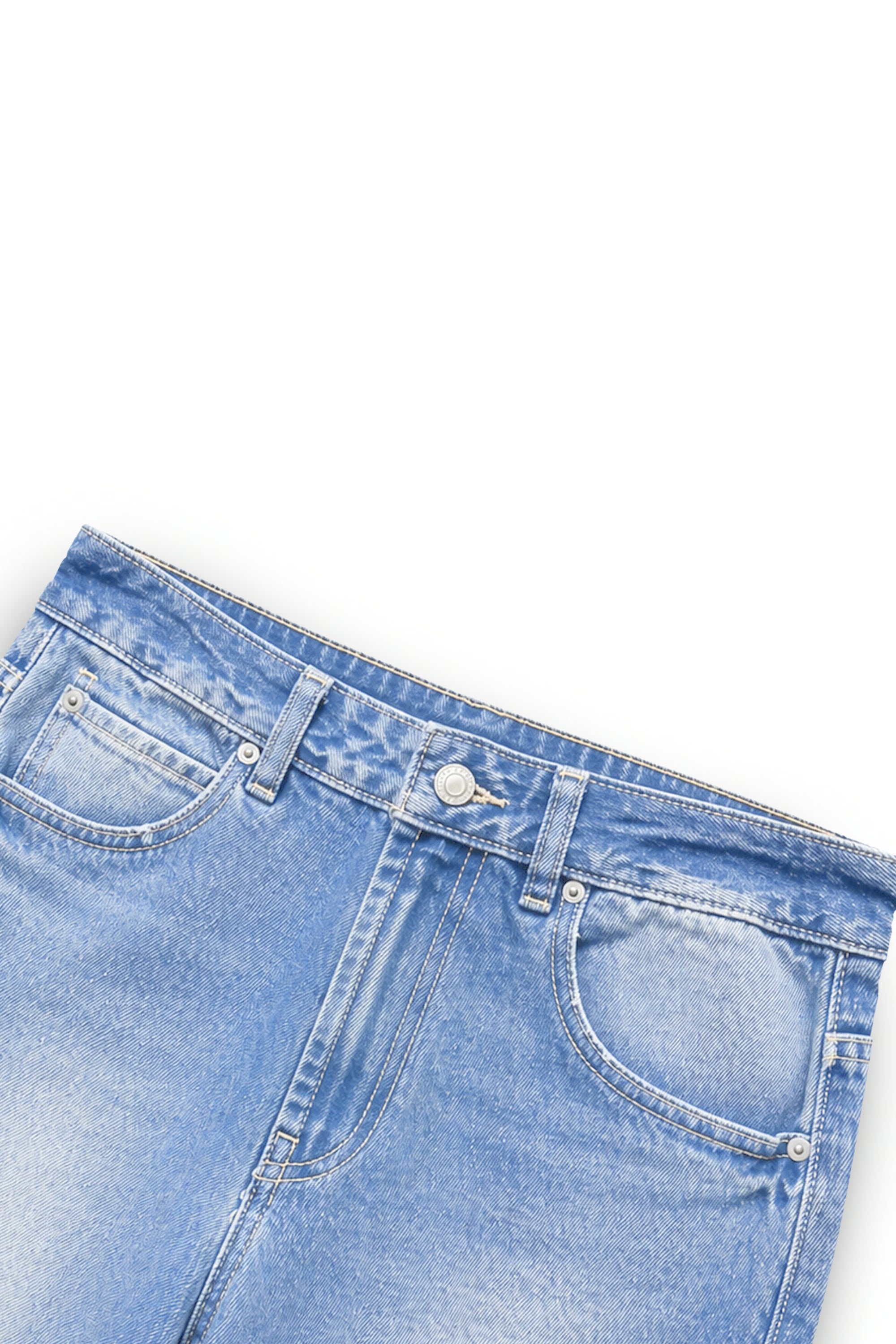 AIIZ Women’s Denim Bermuda Shorts Boyfriend-100% Cotton