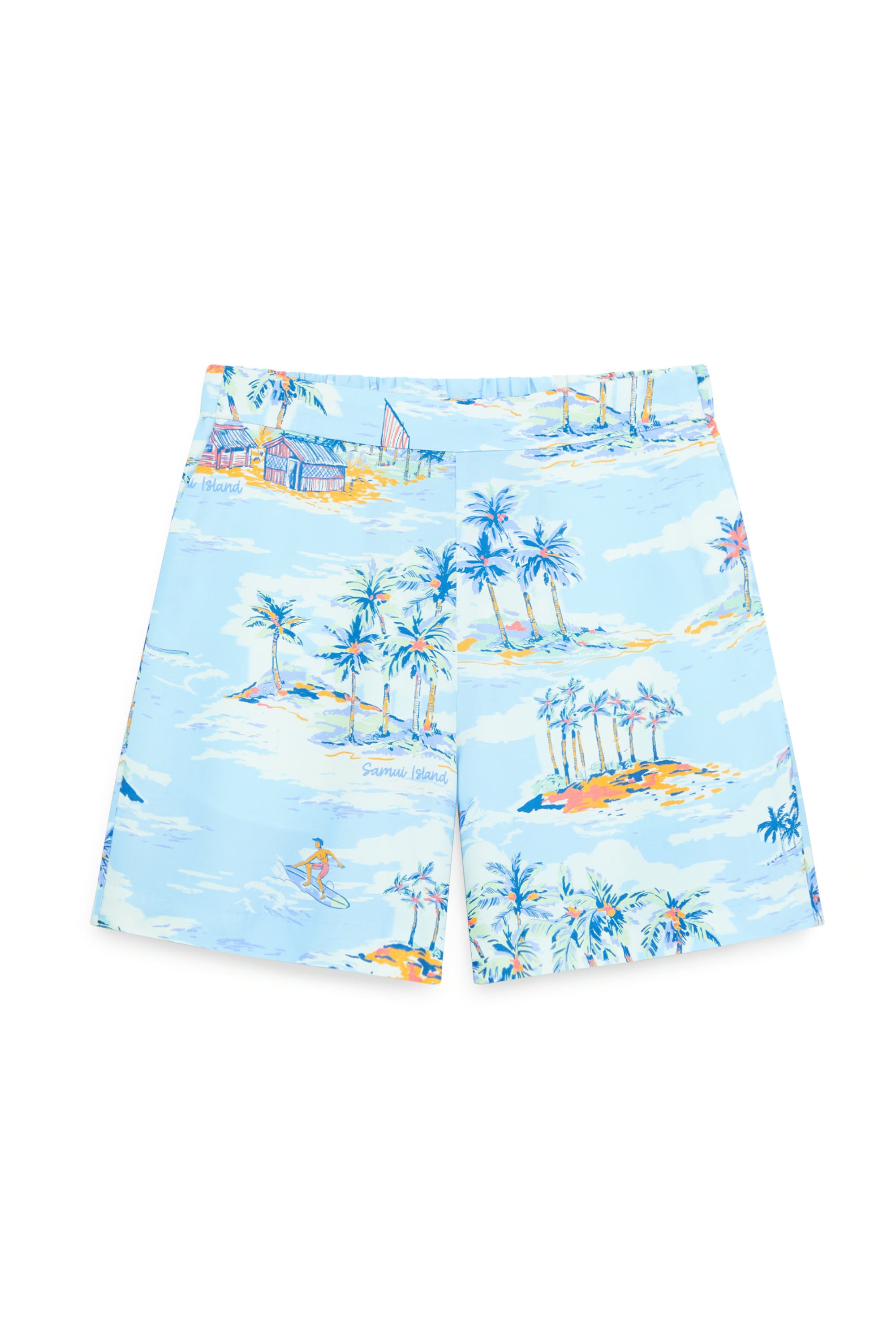AIIZ Women’s Summer Print Shorts – 100% Rayon