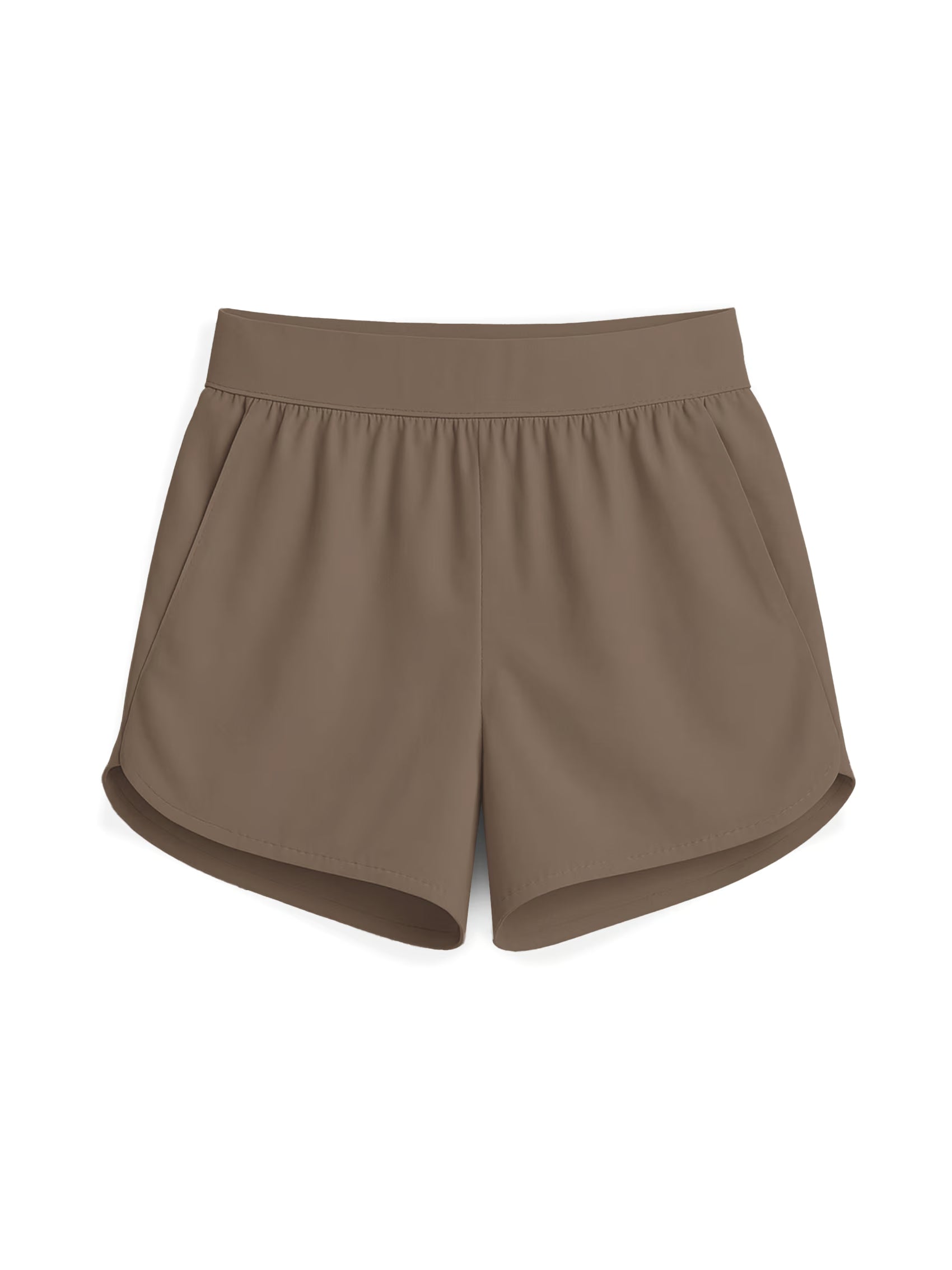 AIIZ Women's Lightweight Active Shorts (Brown / S)