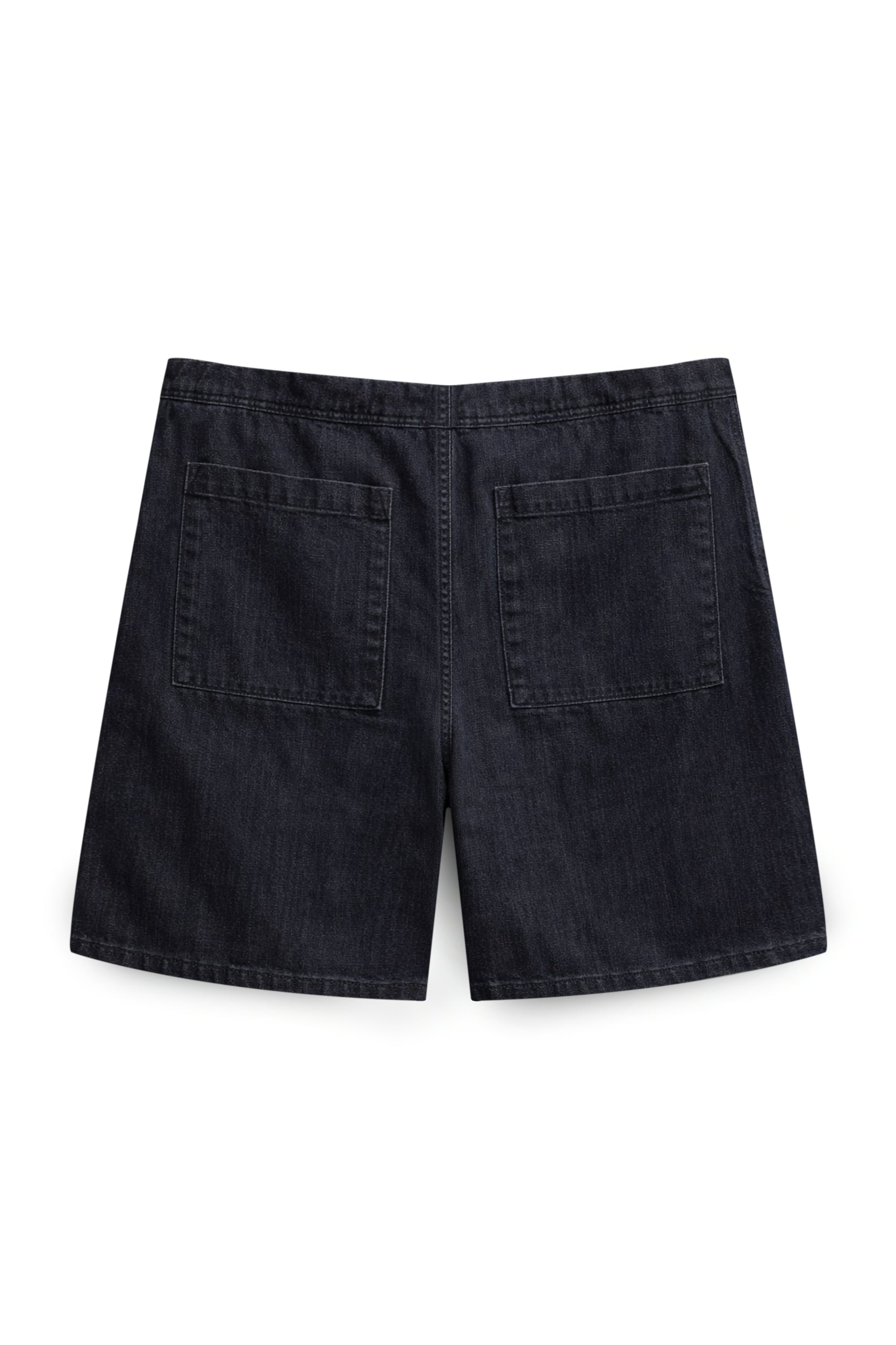 AIIZ Women’s Denim Shorts Drawstring Relaxed- 100% Cotton