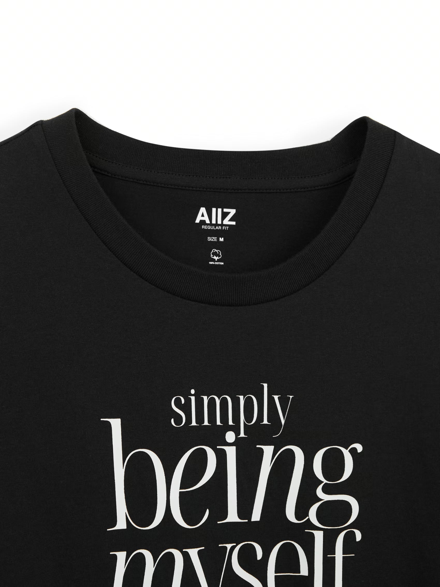 AIIZ Women's Typo Graphic T-Shirt