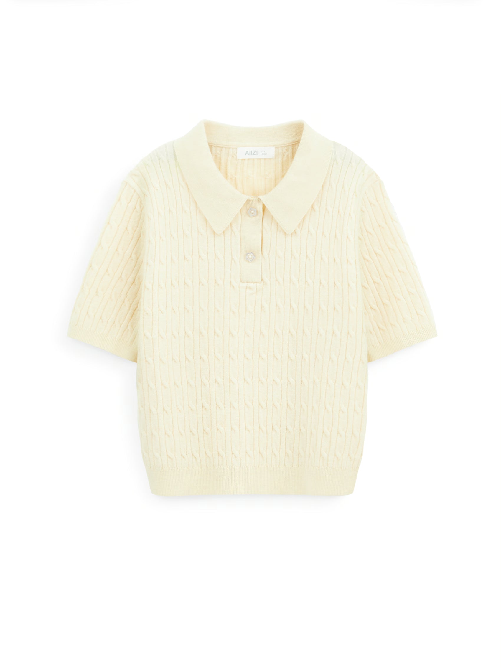 AIIZ Girl’s Cable Knit Polo