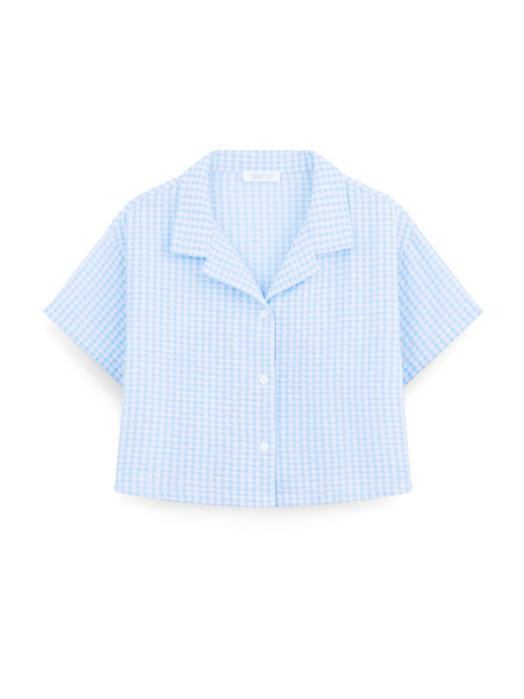 AIIZ Girl's Check Short Sleeve Shirt