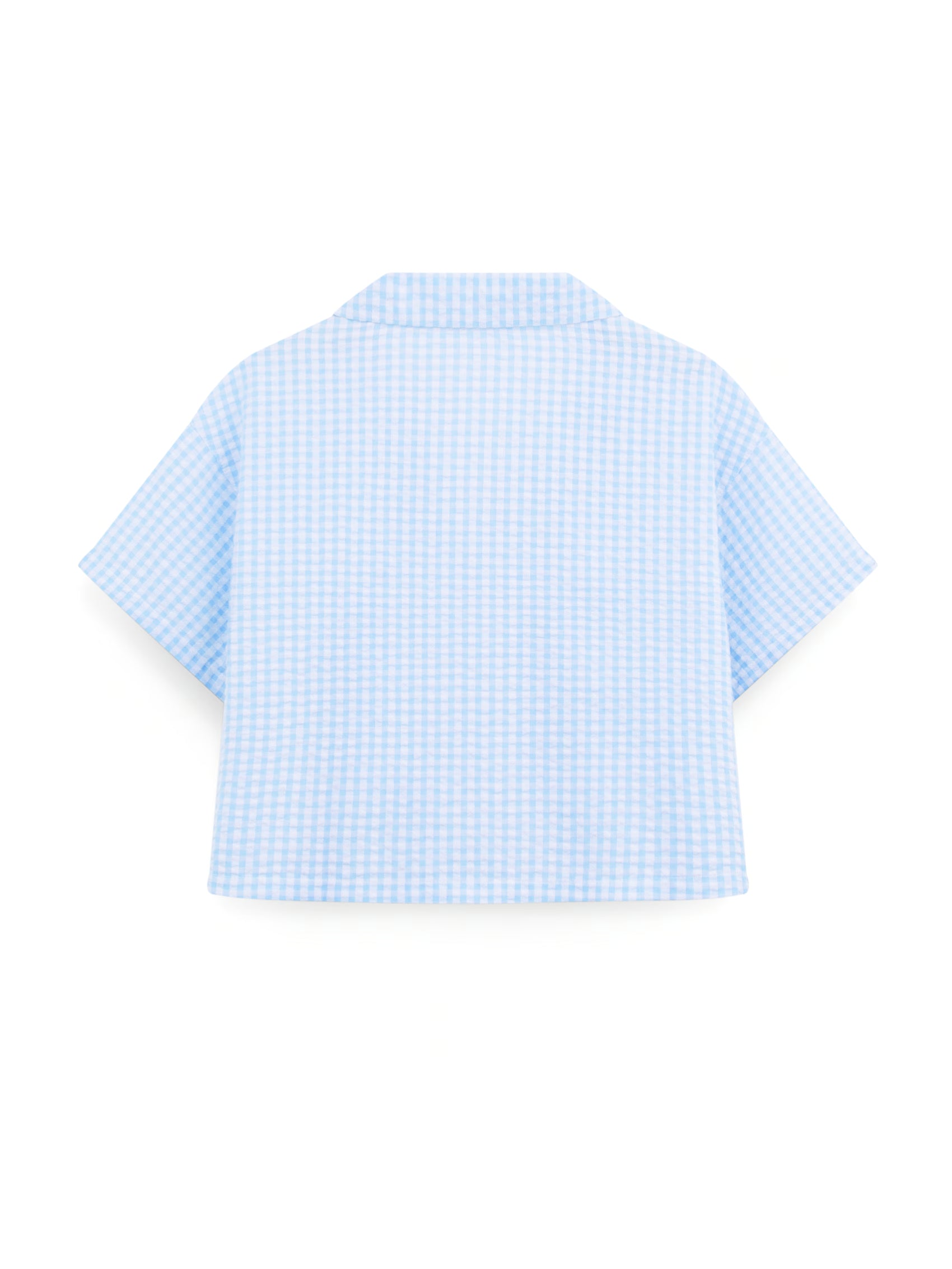 AIIZ Girl's Check Short Sleeve Shirt