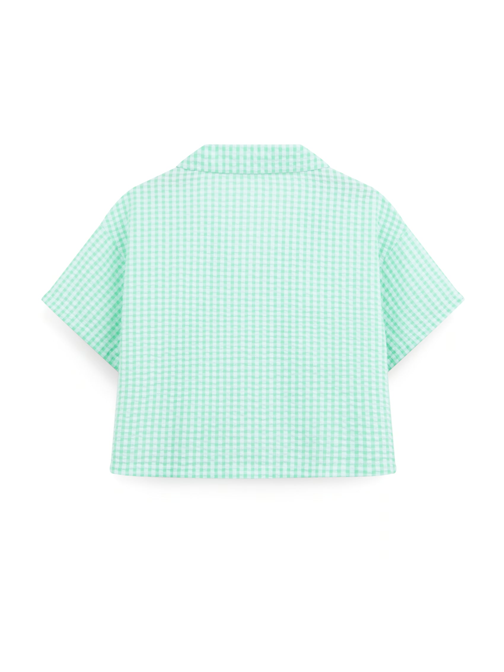 AIIZ Girl's Check Short Sleeve Shirt