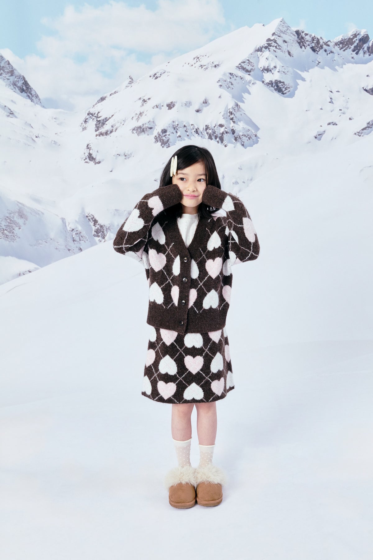 AIIZ Girl's Heart Diamond Skirt