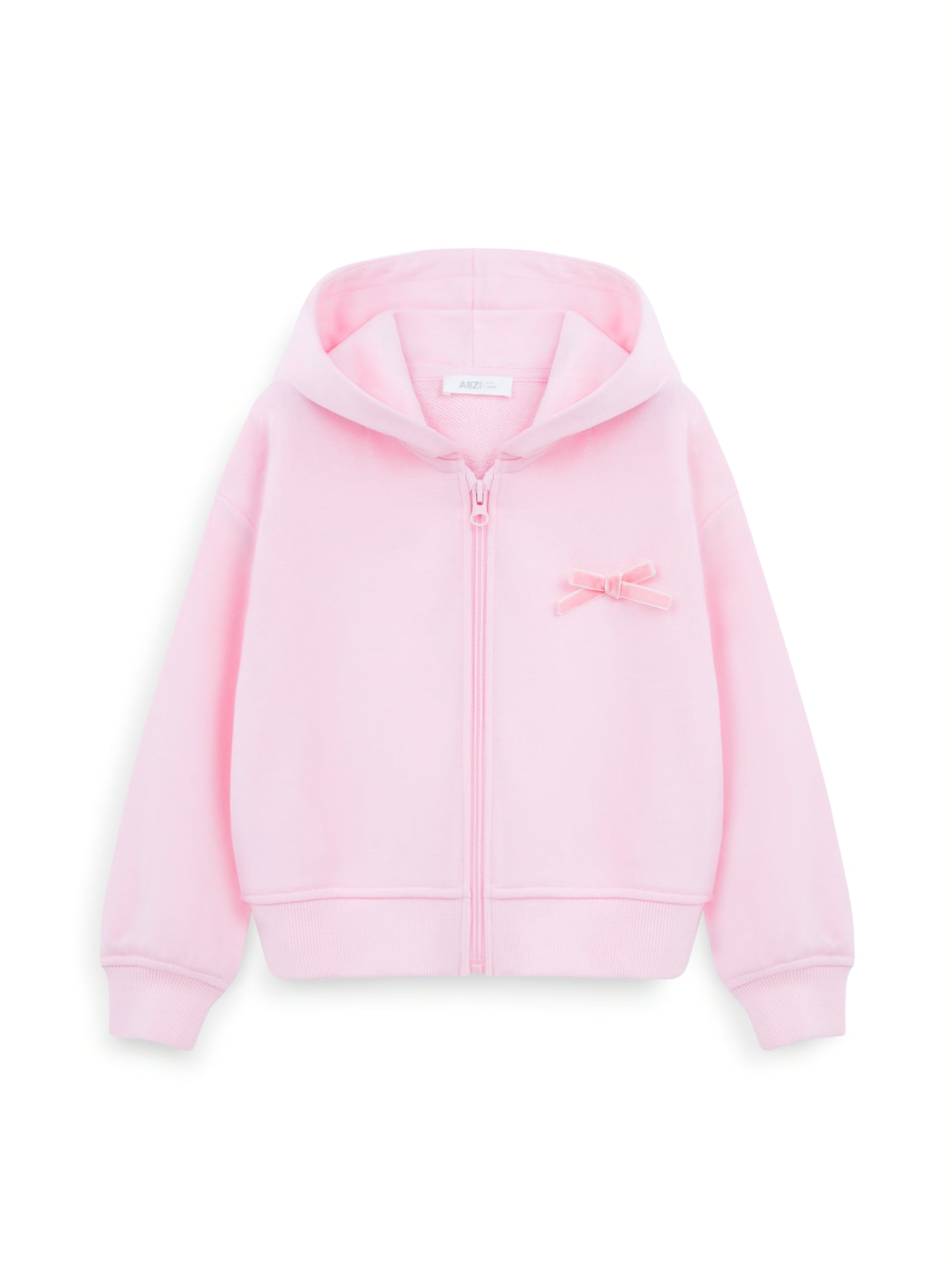 AIIZ Girl's Zipper Hoodie (Pink / 3-4Y)