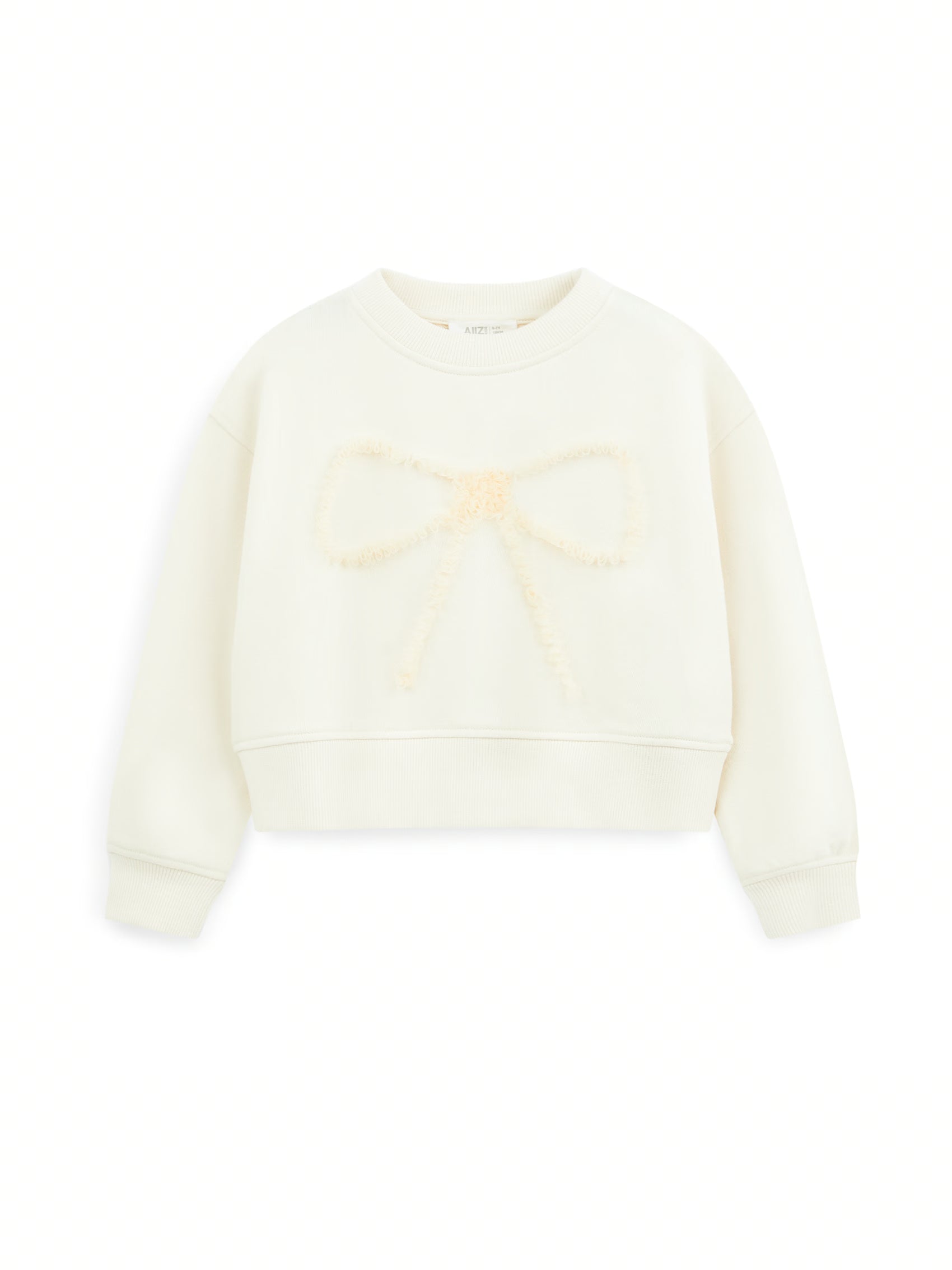 AIIZ Girl's Graphic Sweatshirt (Cream / 3-4Y)