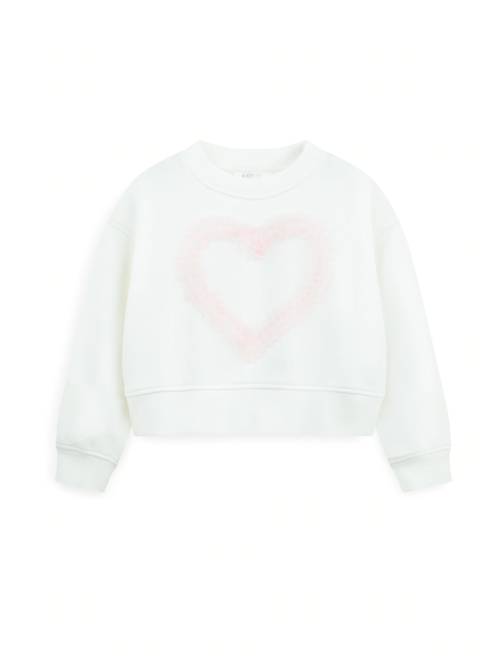 AIIZ Girl's Graphic Sweatshirt (White / 3-4Y)