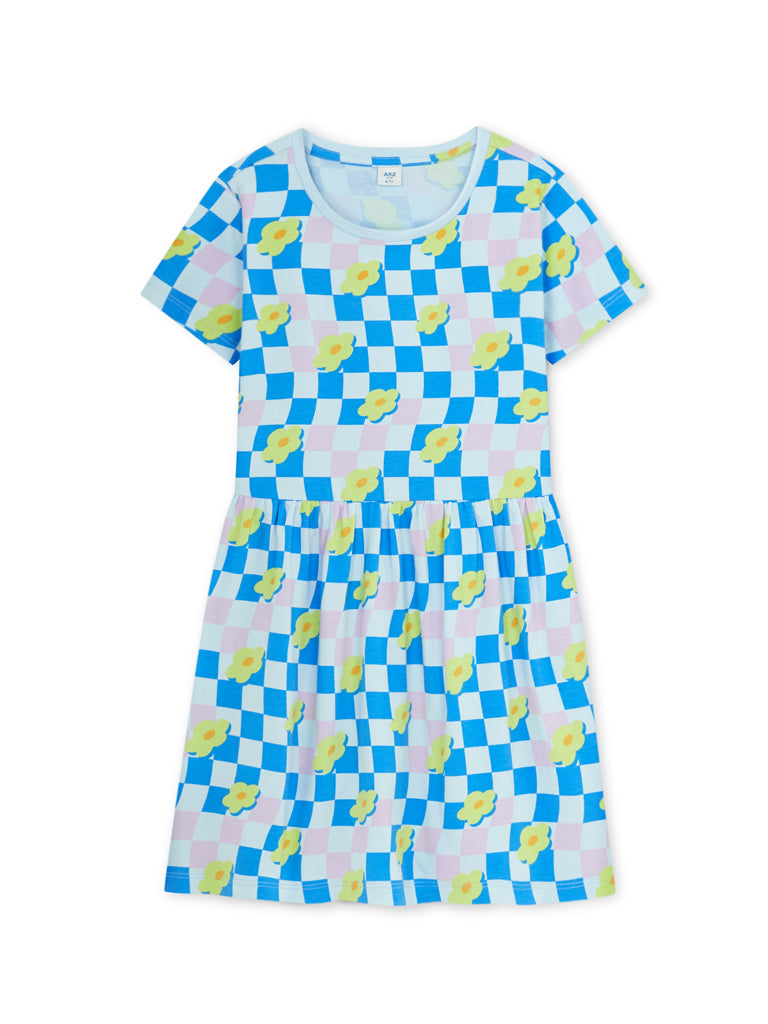 AIIZ Girl's Printed Jersey Dress