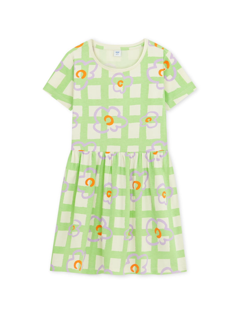 AIIZ Girl's Printed Jersey Dress