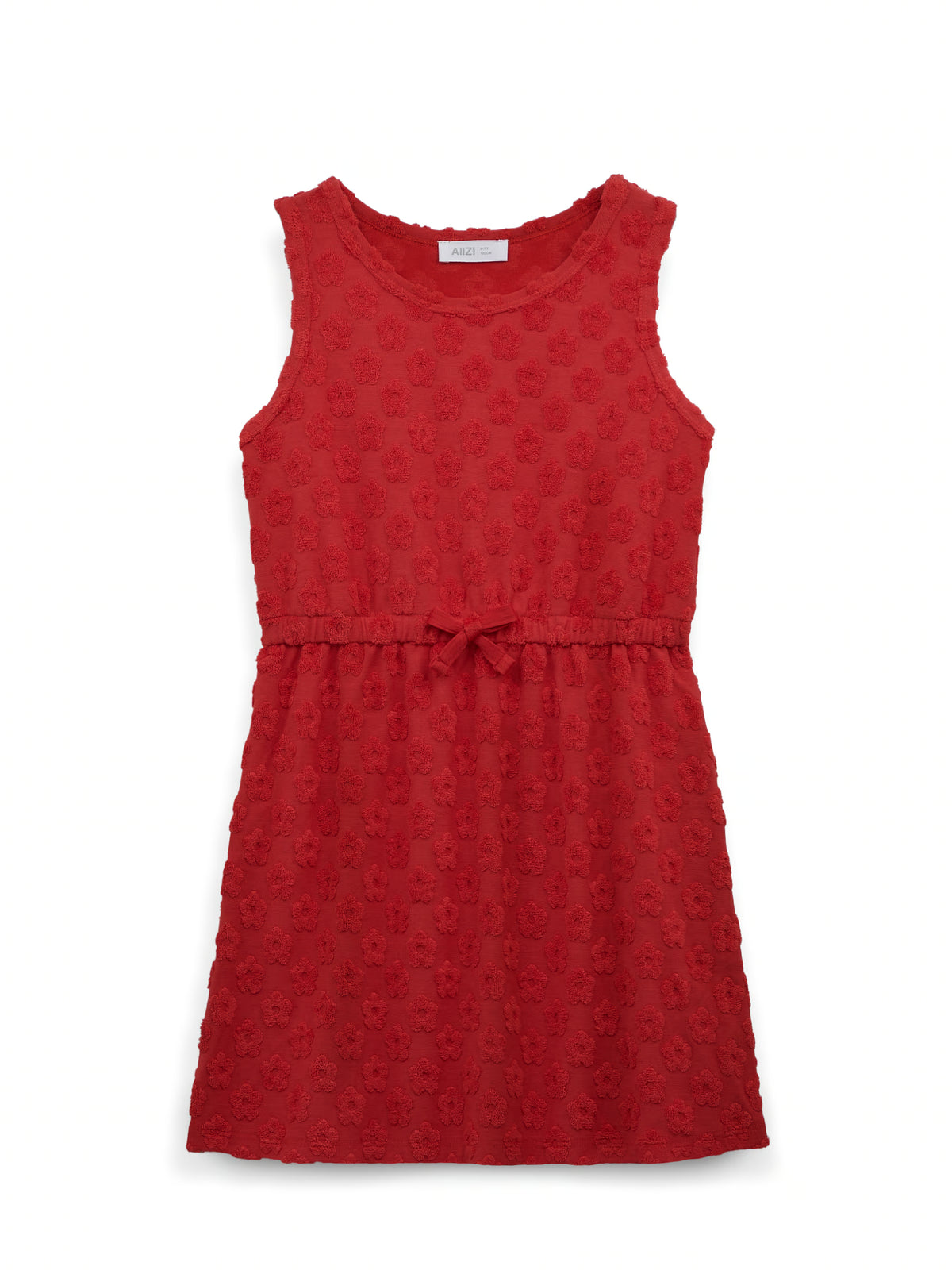 AIIZ Girl's Sleeveless Dress (Red / 3-4Y)