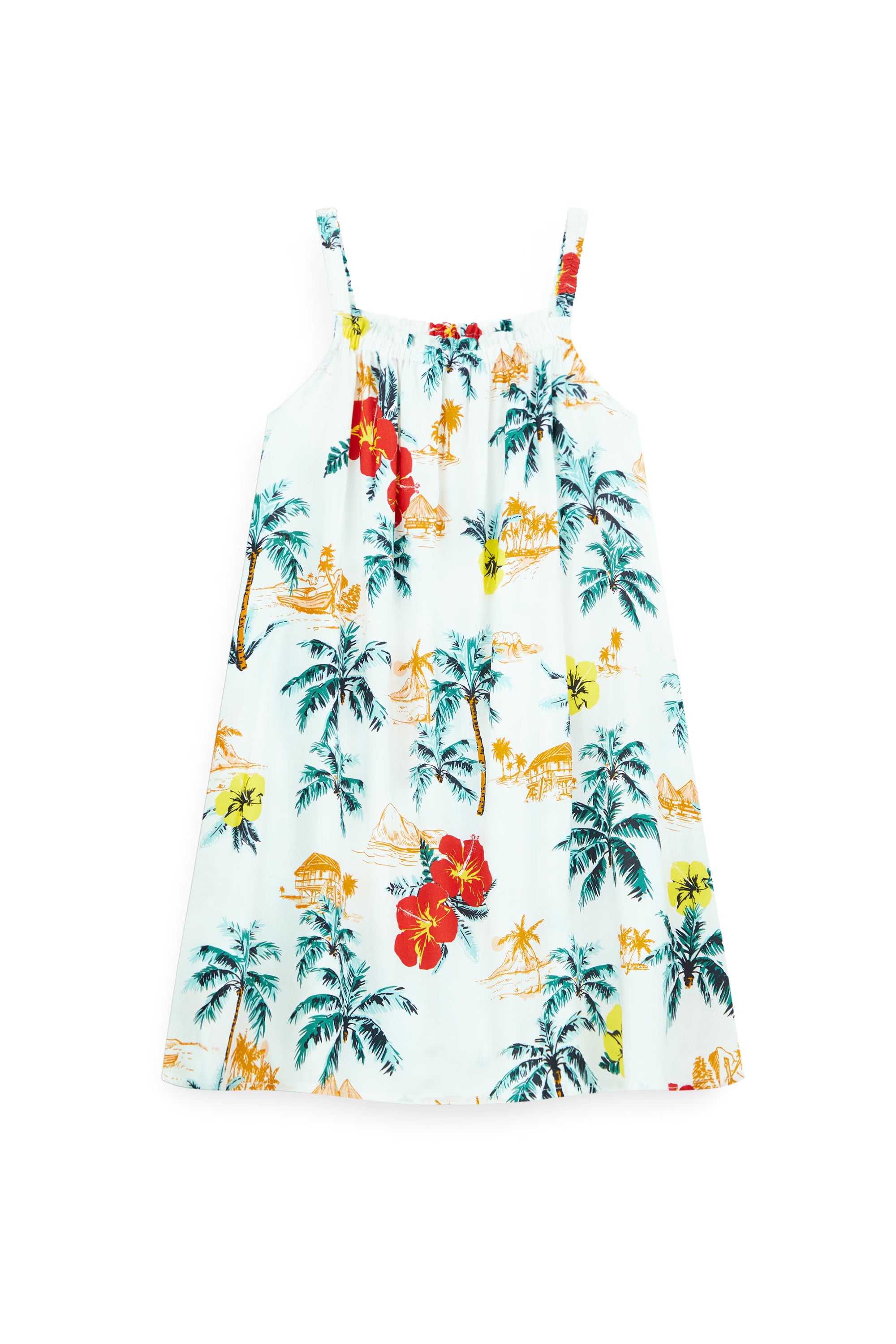 AIIZ Kids’ Summer Floral Dress – 100% Rayon