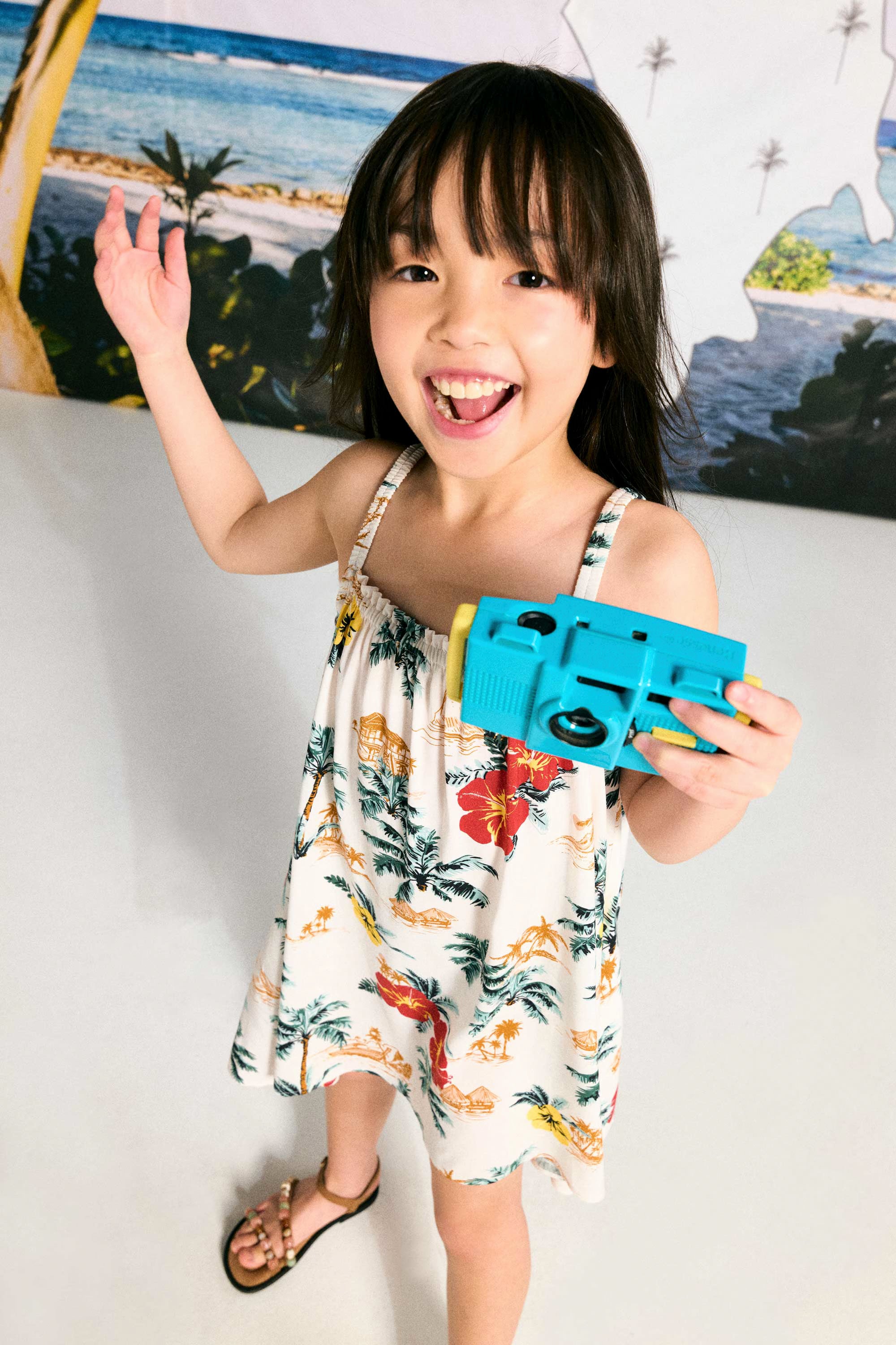 AIIZ Kids’ Summer Floral Dress – 100% Rayon