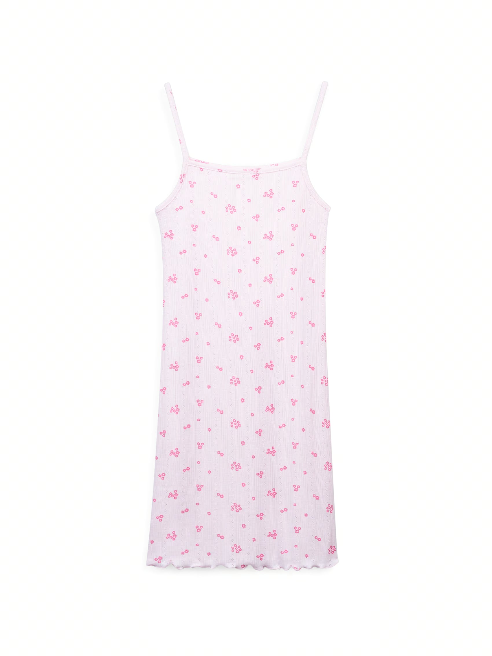 AIIZ Girl's Pointelle Strappy Dress (Pink / 3-4Y)