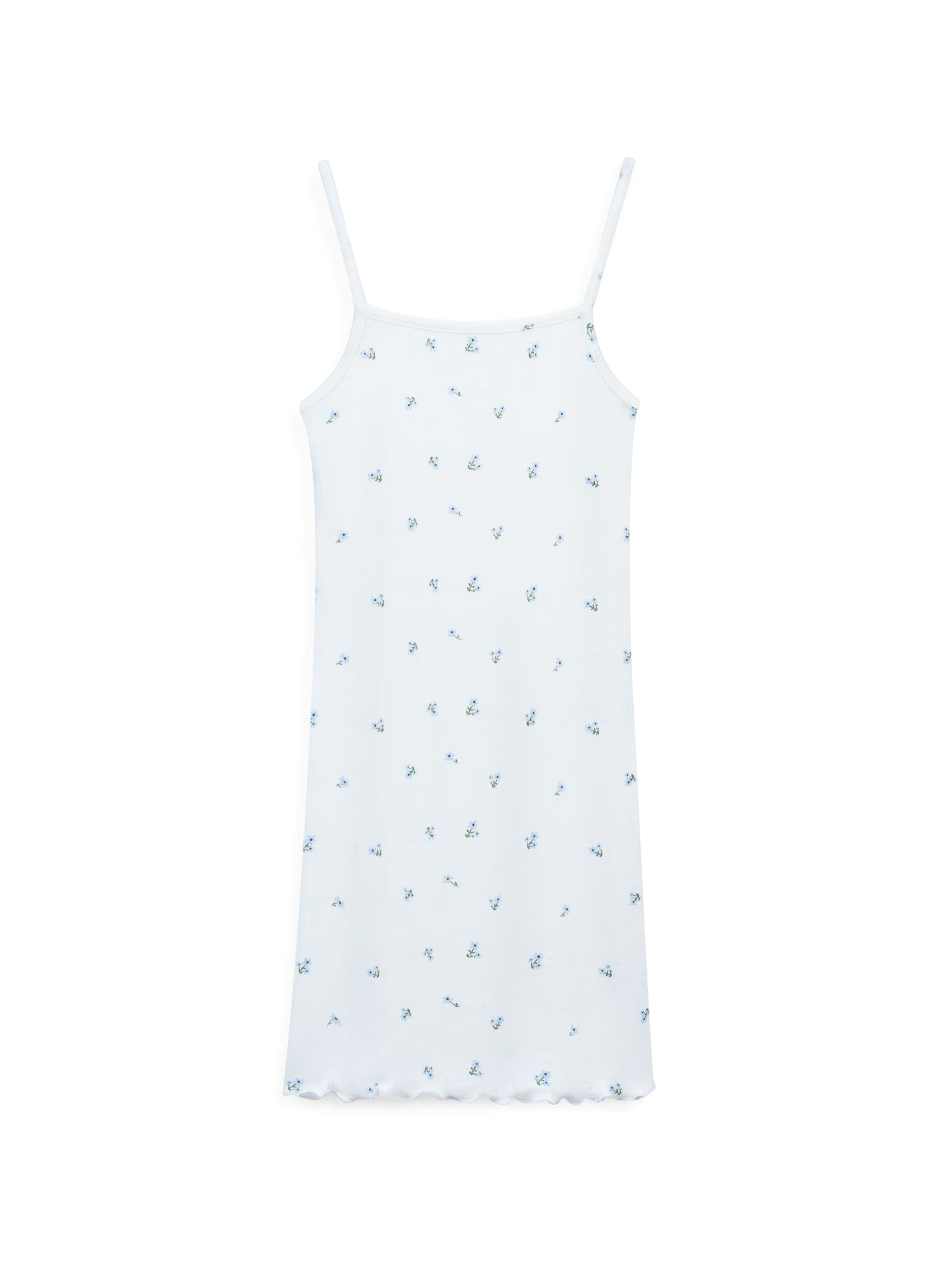 AIIZ Girl's Pointelle Strappy Dress (White / 3-4Y)