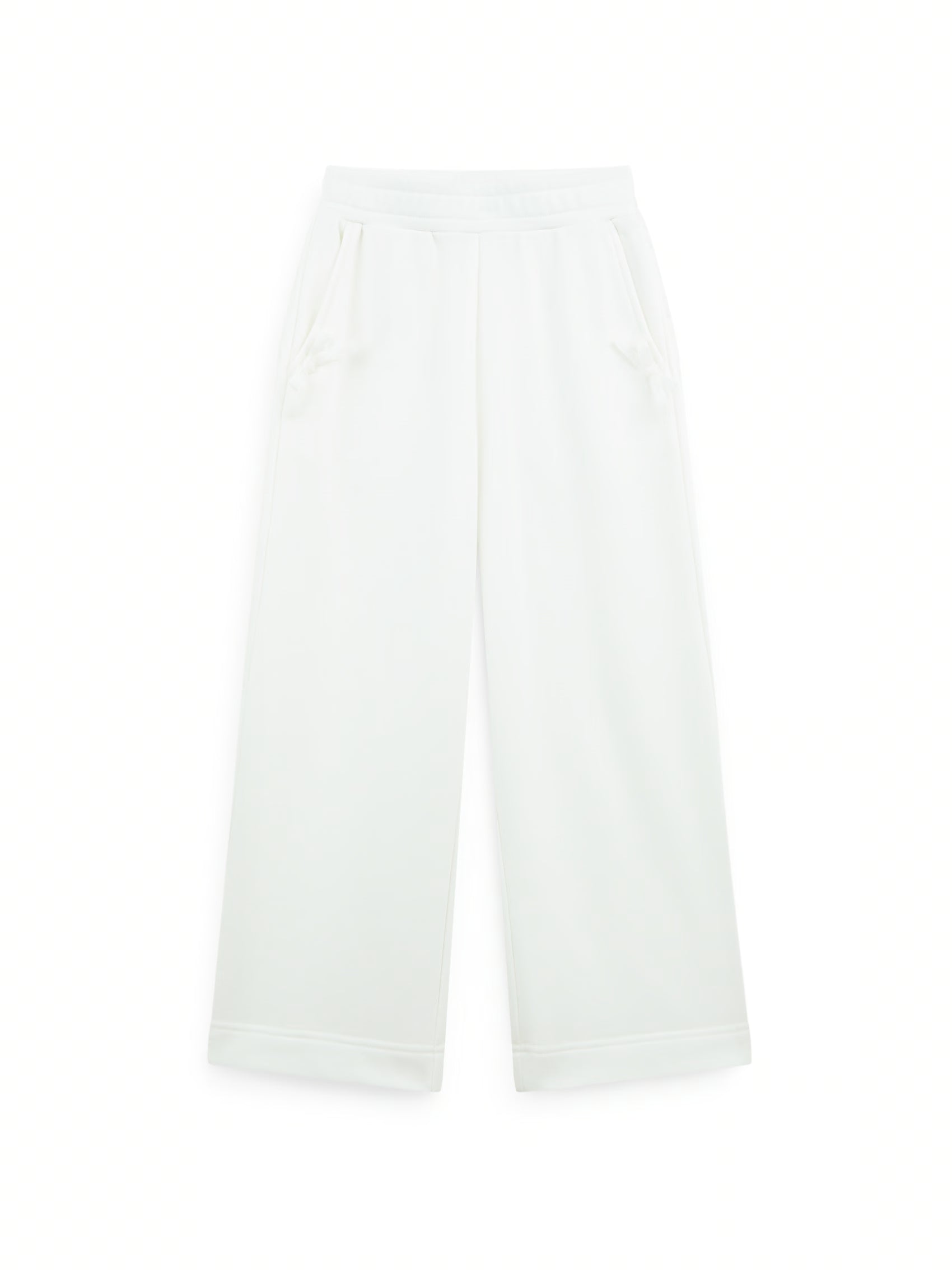 AIIZ Girl's Wide Leg Sweatpants (White / 3-4Y)