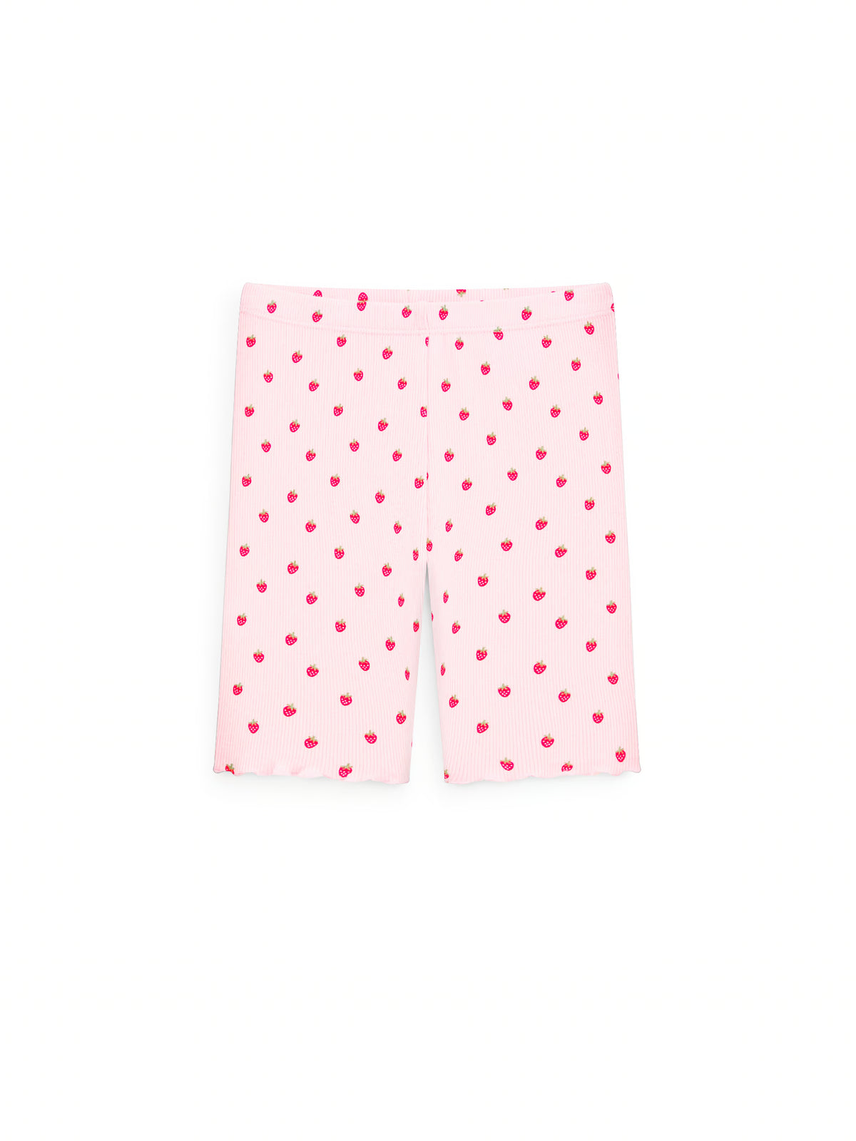 AIIZ Girl's Printed Ribbed Bike Leggings