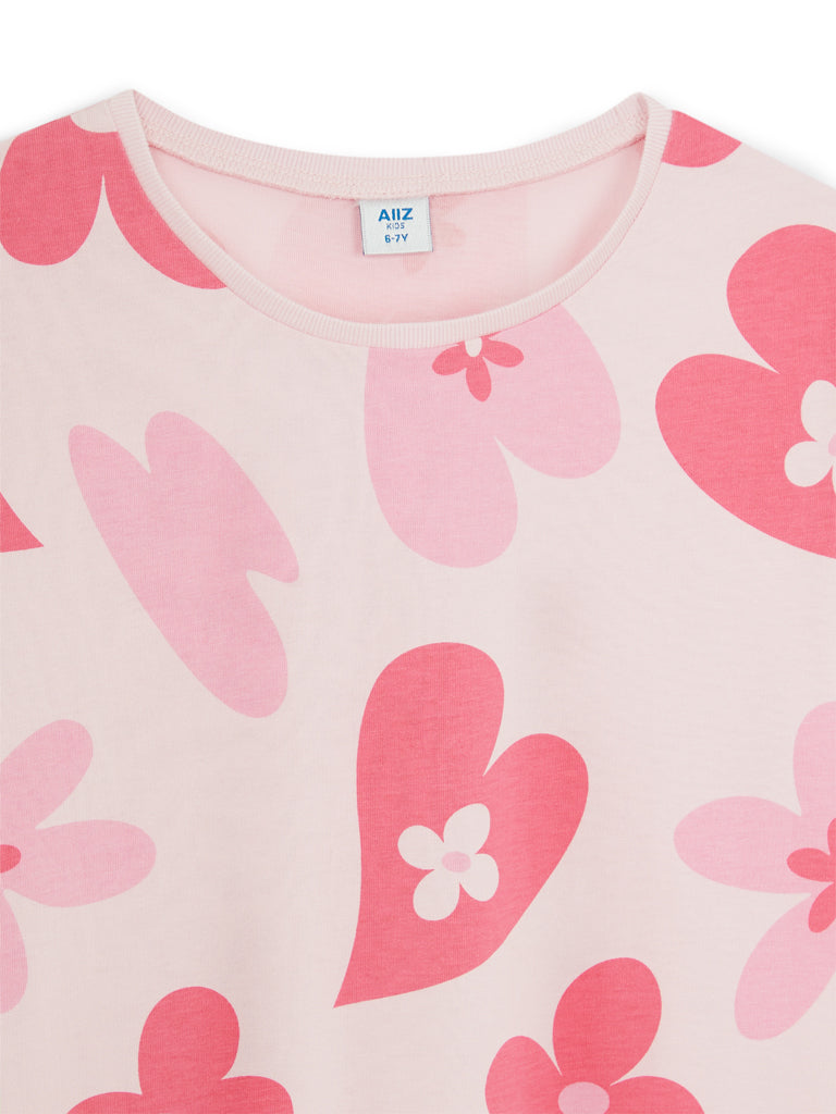 AIIZ Girl's Printed T-Shirt